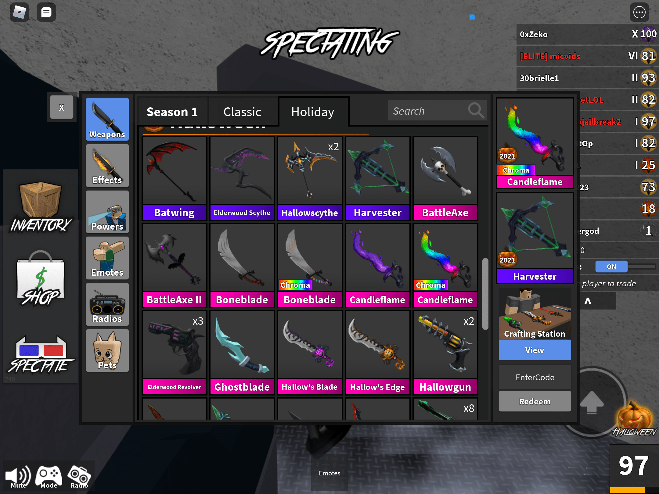 I unboxed chroma candle flame!! r/MurderMystery2