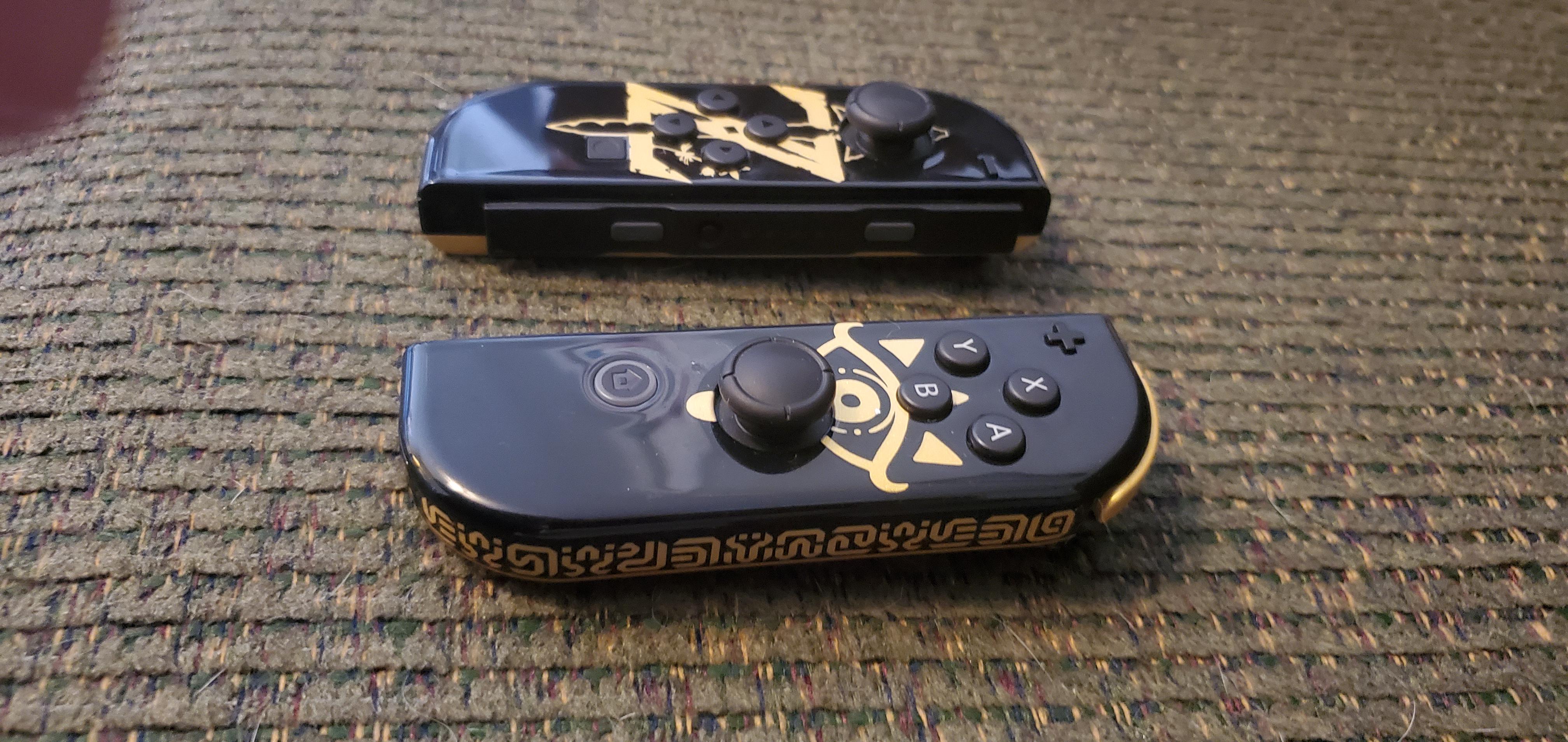 My custom BOTW switch controllers, in honor of Tears of the Kingdom