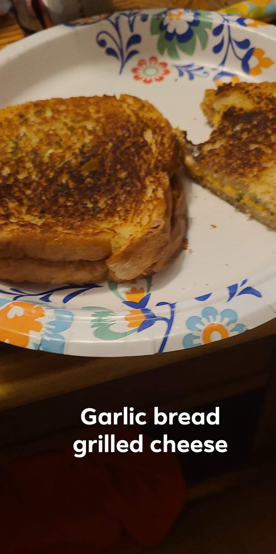Garlic bread grilled cheese. r/TheHighChef