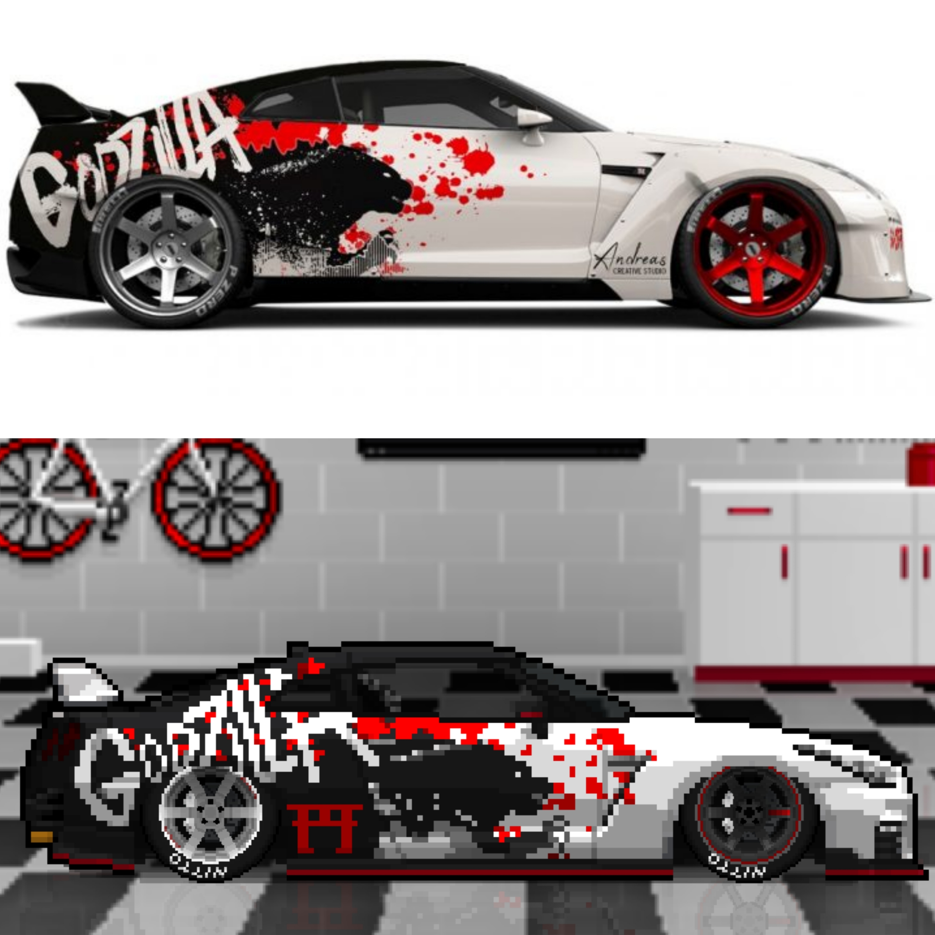 I tried 😂 (My first custom wrap) r/PixelCarRacer