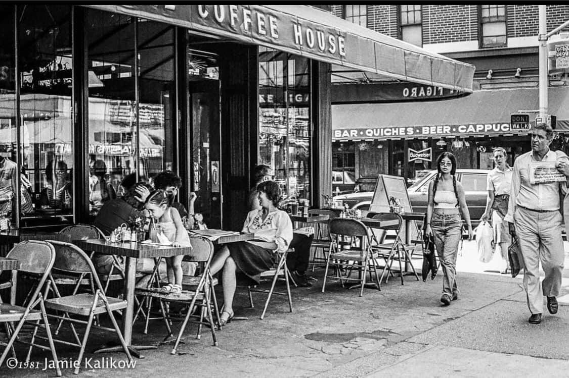 Le Cafe Figaro Bleecker and MacDougal, in Greenwich Village, NYC (1981