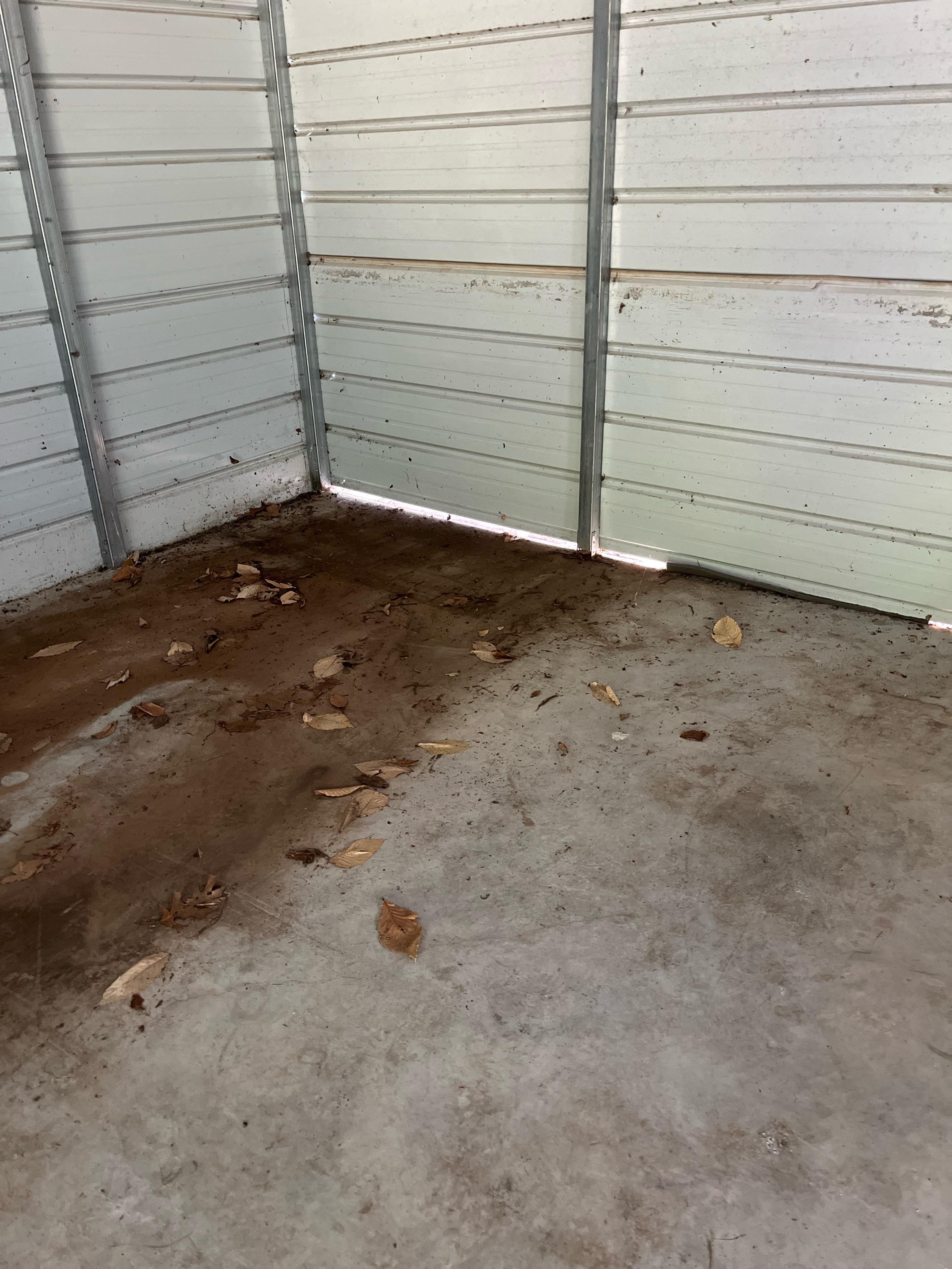 How to seal bottom of metal shed to prevent water and debris from entering? r/handyman