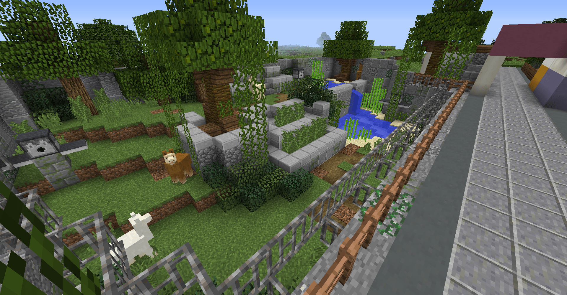 Llama Zoo Exhibit r/Minecraft