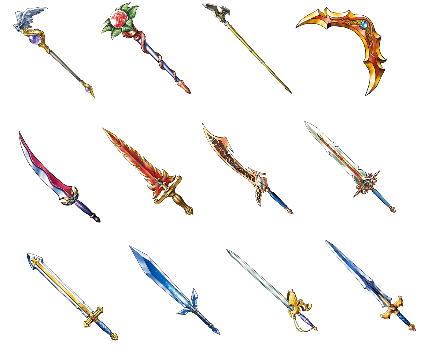 Can we appreciate the goodlooking weapons that Dragon Quest games have