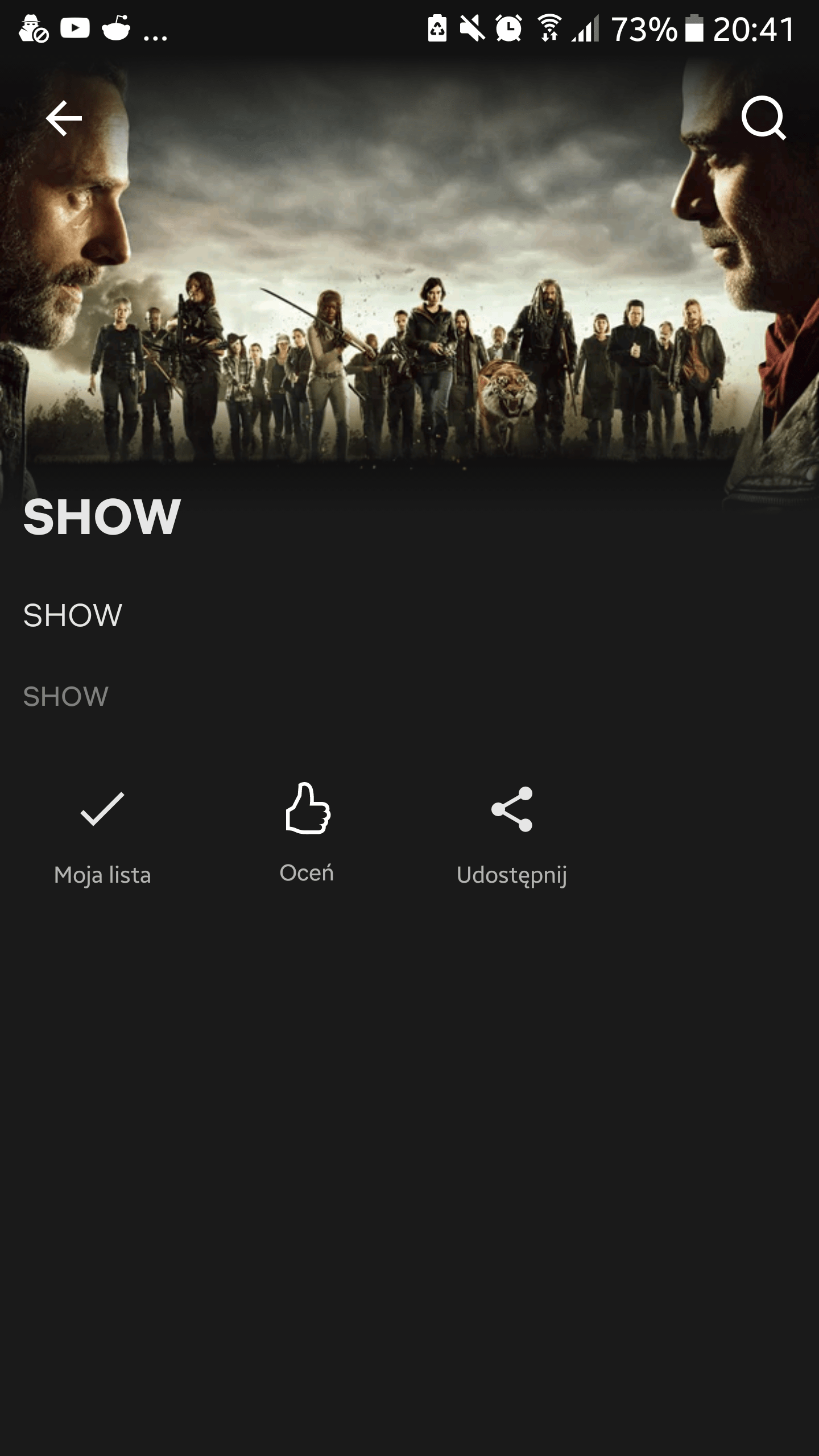 Netflix is having a bad day with TWD and changes the language to polish