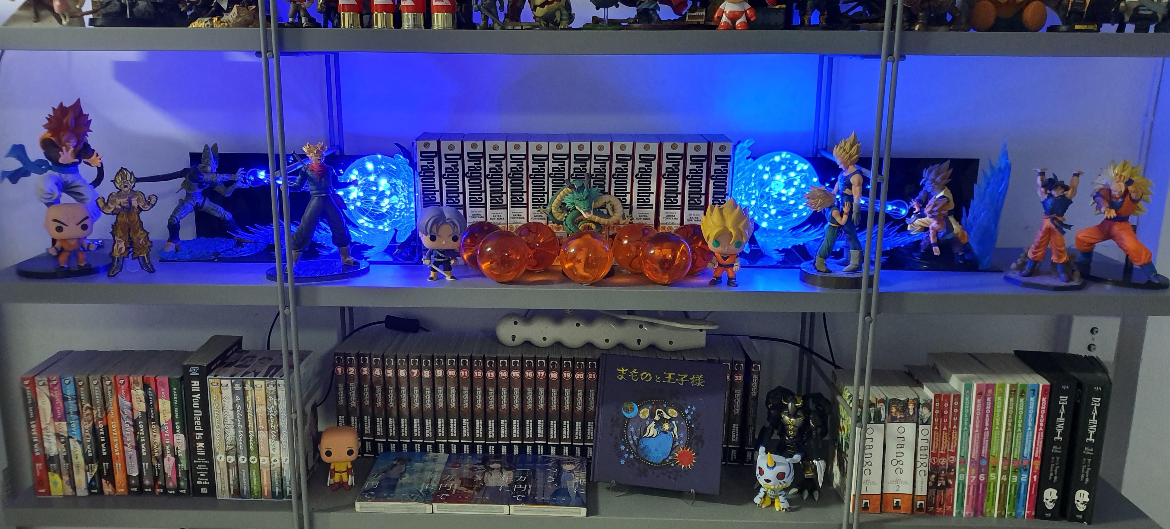 Finally set up my manga shelf and new DBZ "bookends" D r/MangaCollectors