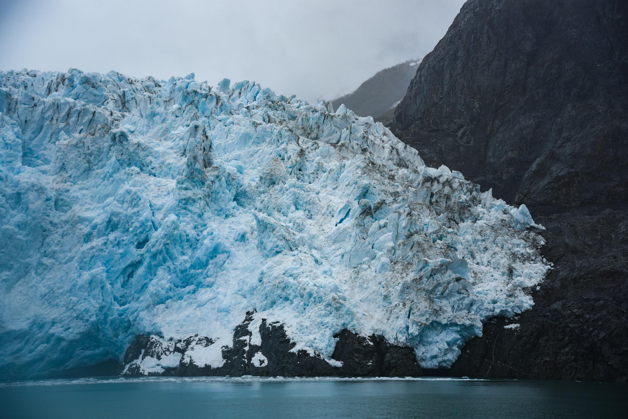 The receding, yet still magnificent, Aialik Glacier, in Kenai Fjords