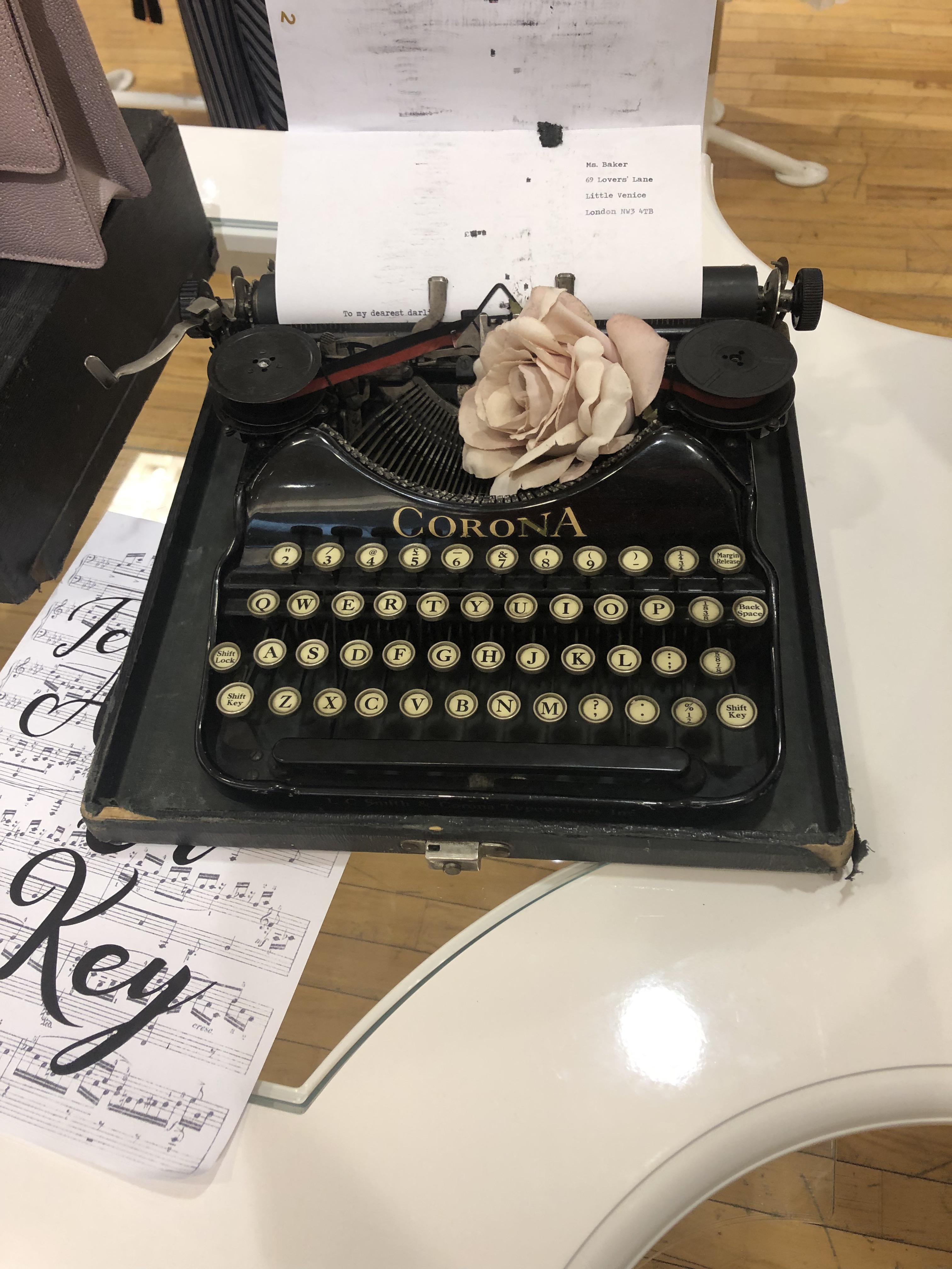 “It’s an old typewriter. You can save your progress with this.” r