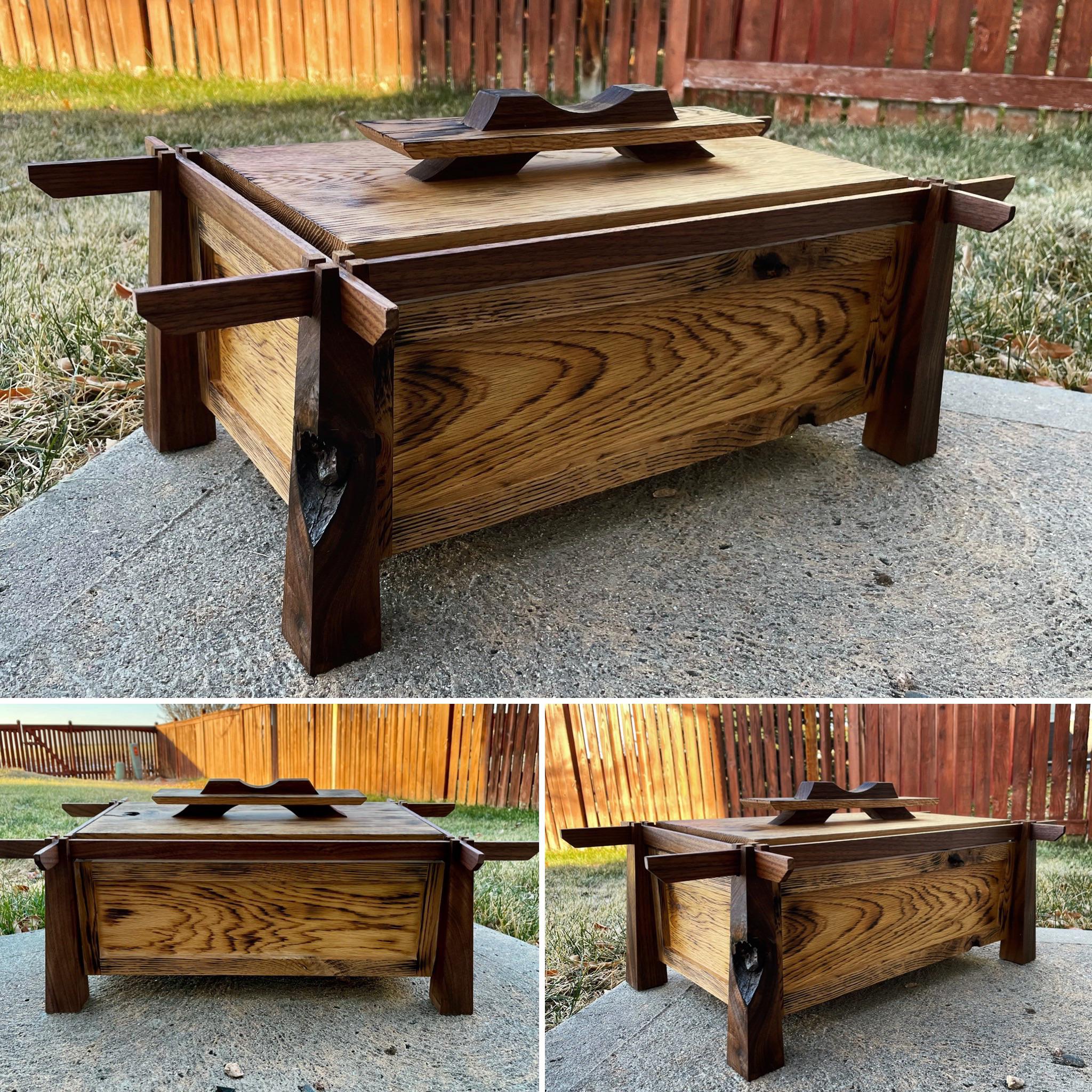 A rustic, Japanese inspired keepsake box, my Thanksgiving day