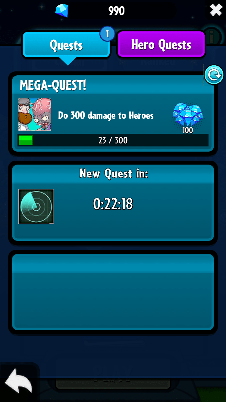 The one time you'd prefer not to have a megaquest PvZHeroes