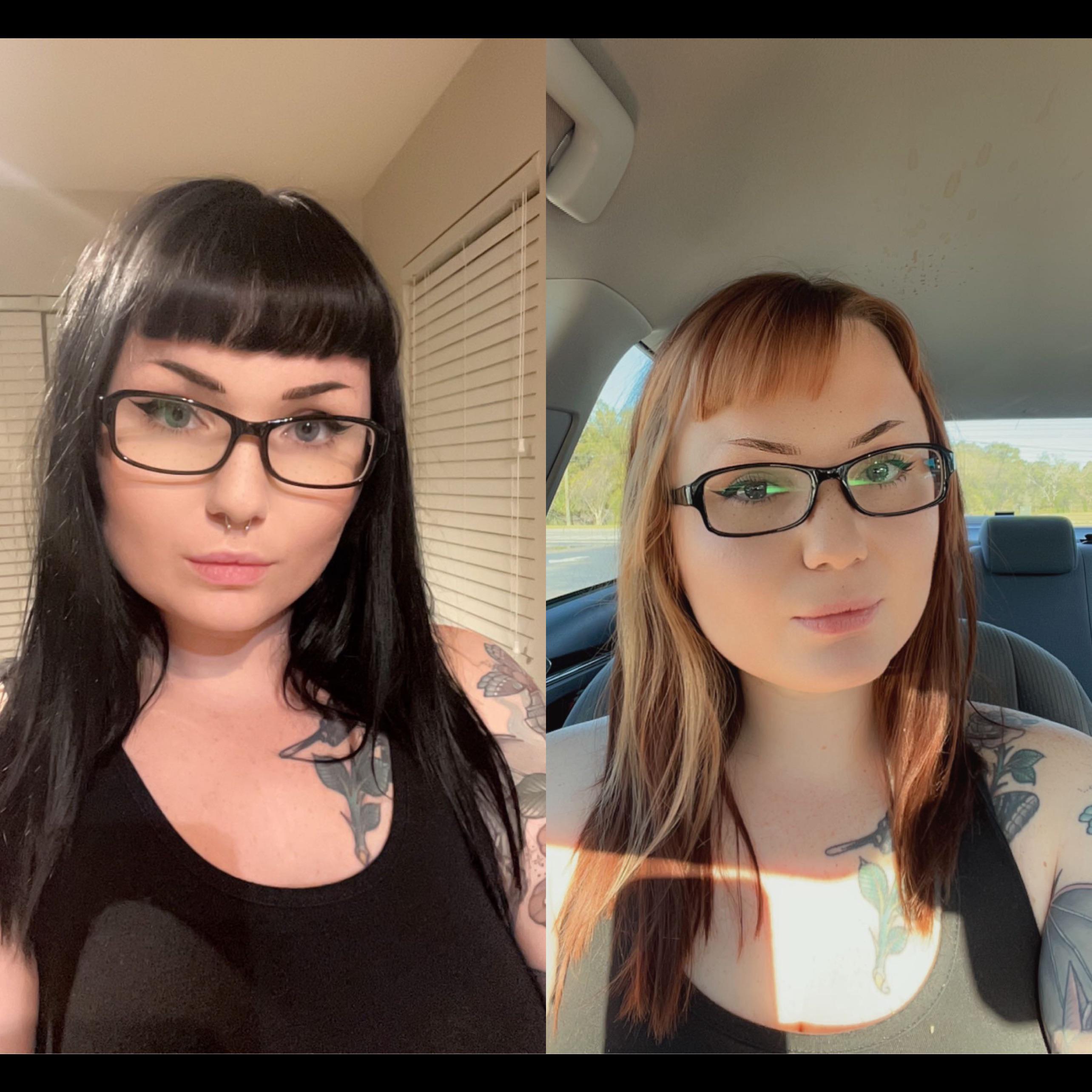 Black or ginger which one looks better? Help. 😩 r/femalehairadvice