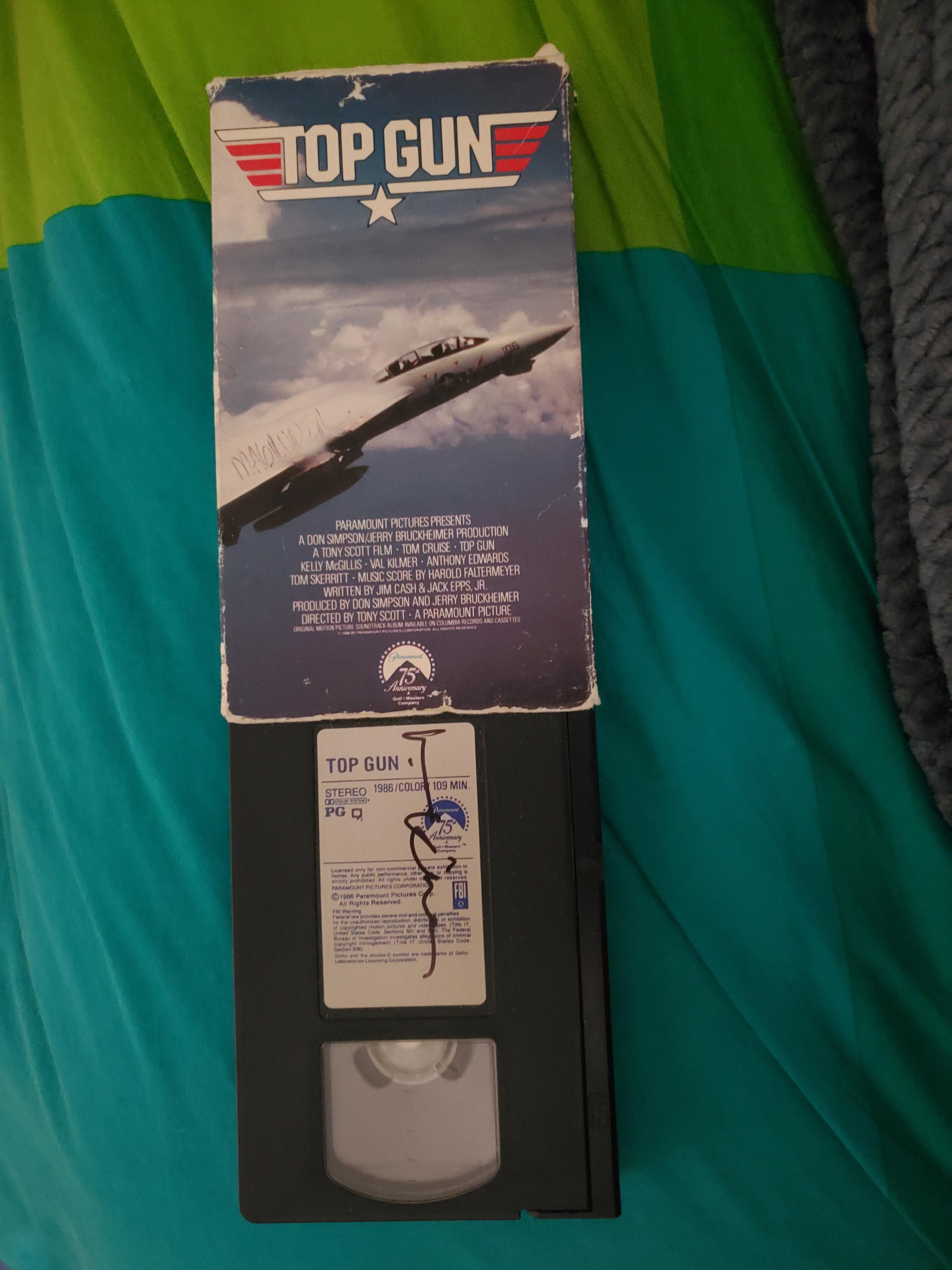 Top Gun VHS signed by Val Kilmer. He was at a convention last year for