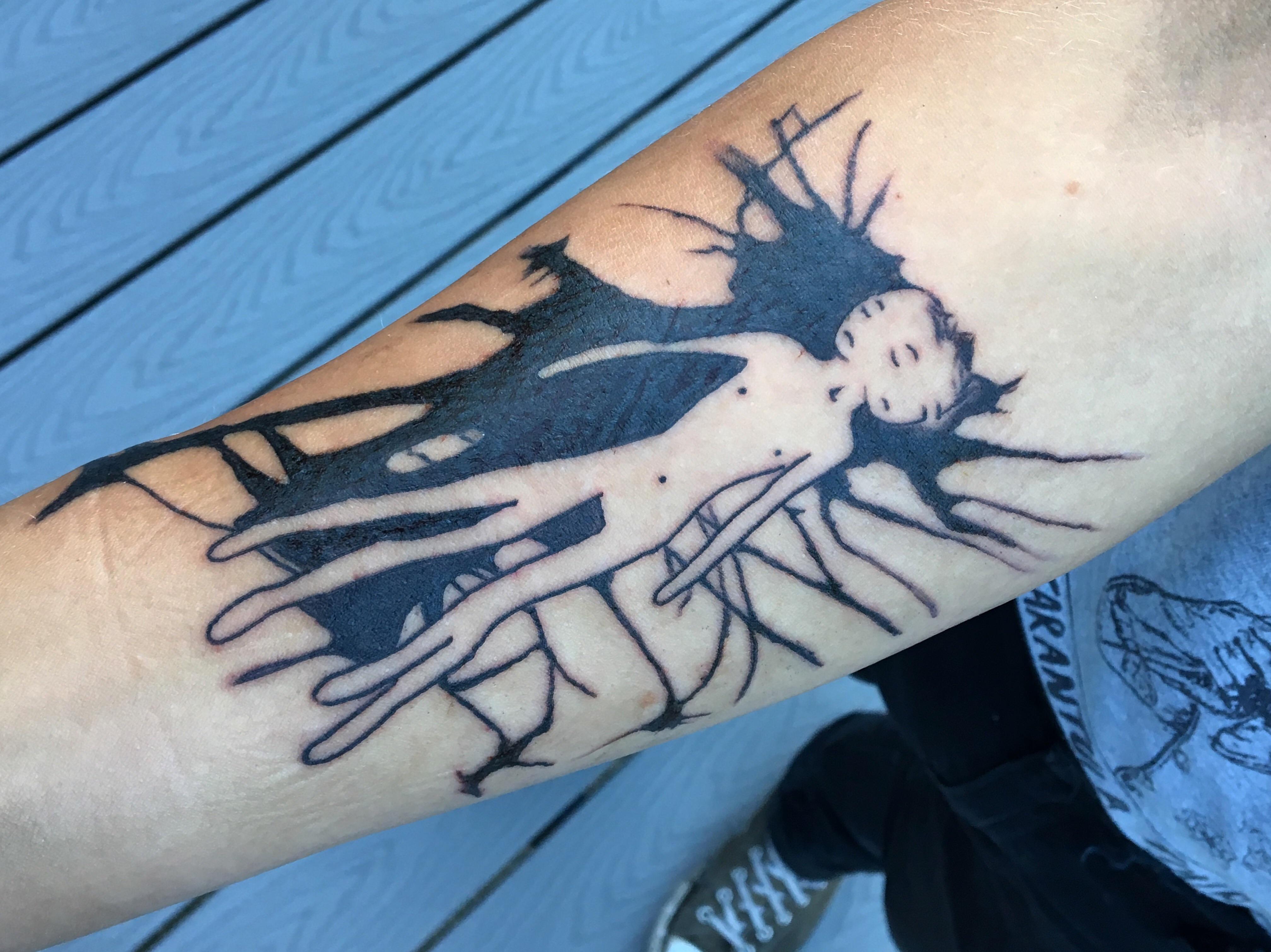 First tattoo! The Fall of Troy's "Doppelganger" art. Done