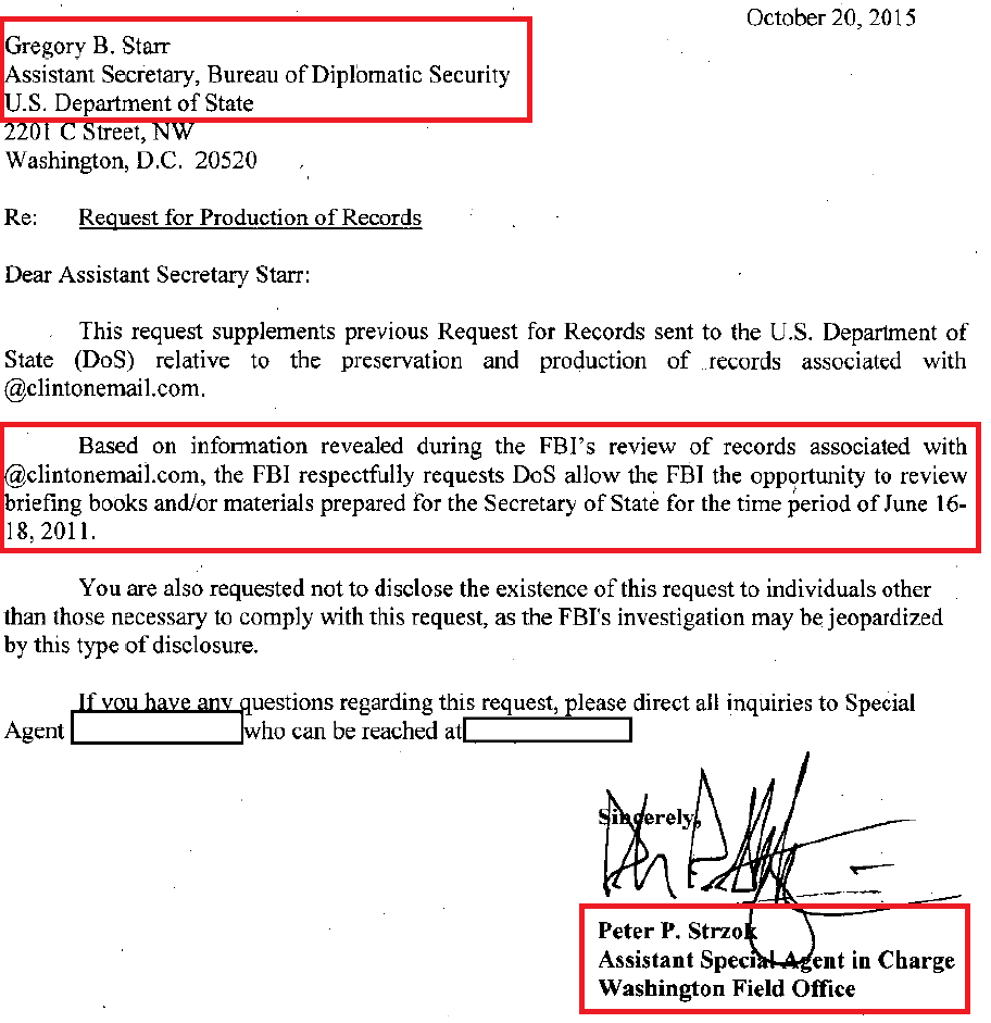 Peter Strzok helped draft Hillary exoneration letter
