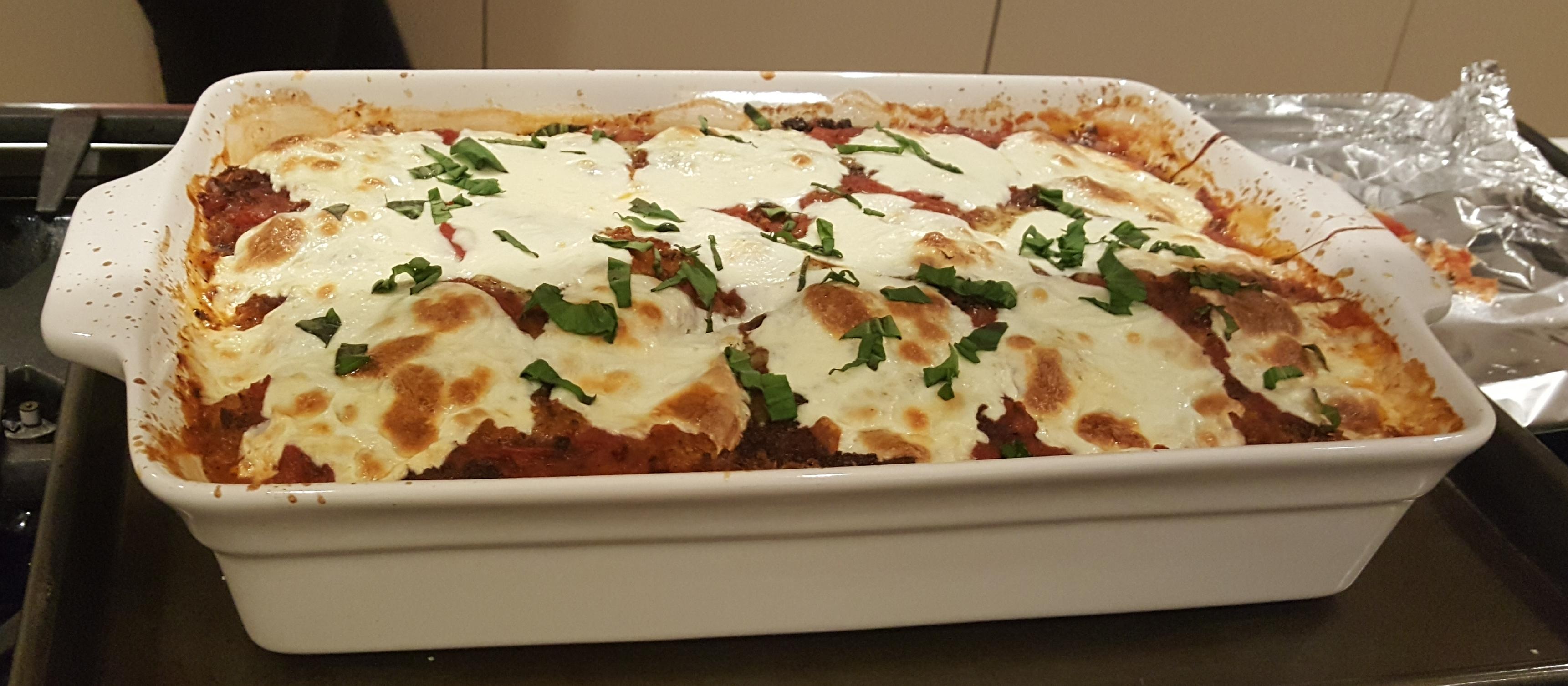 [Homemade] eggplant parm with roasted tomato sauce r/food