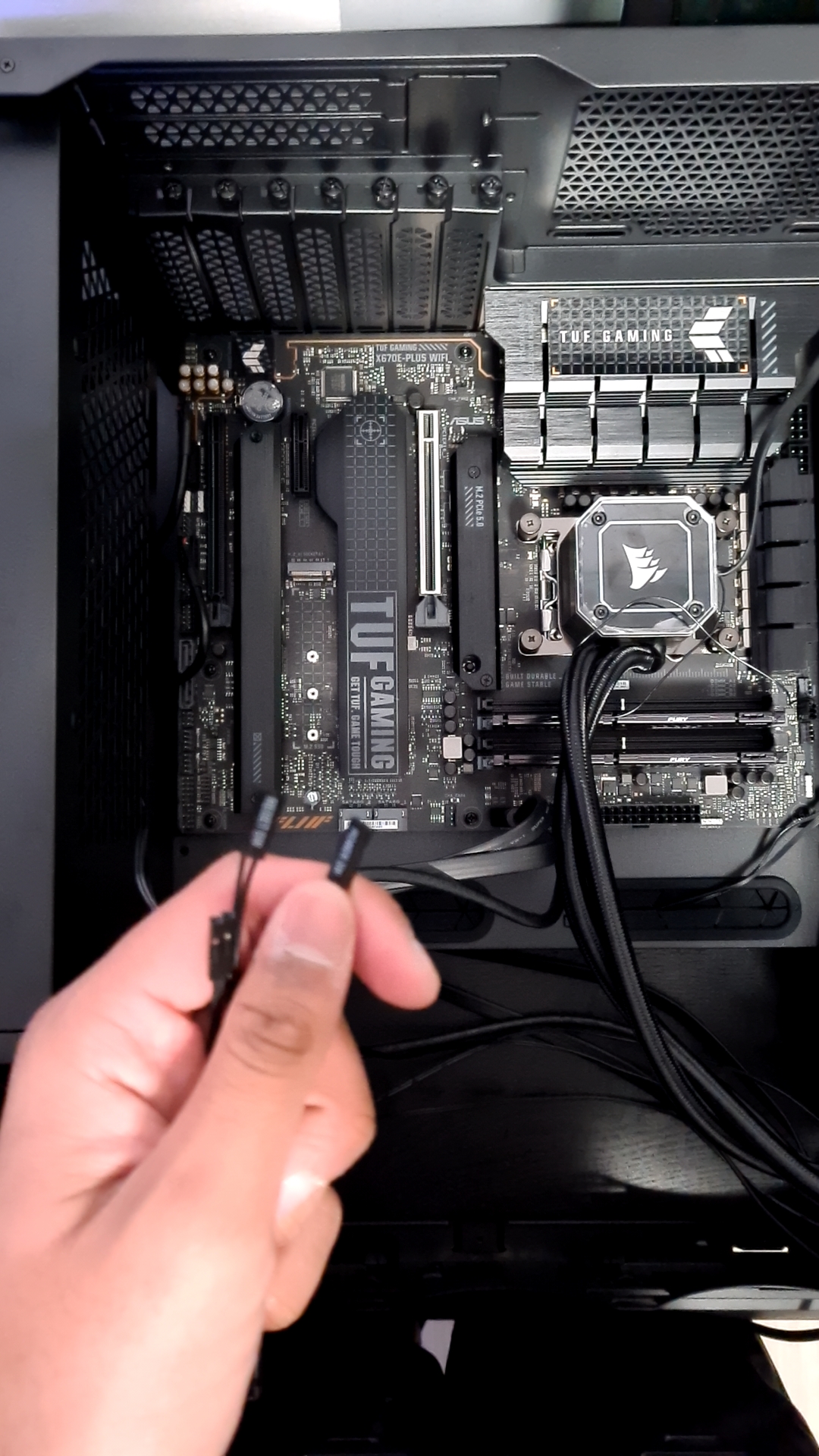 where do the power led and reset sw and power sw cable go? r/pcmasterrace