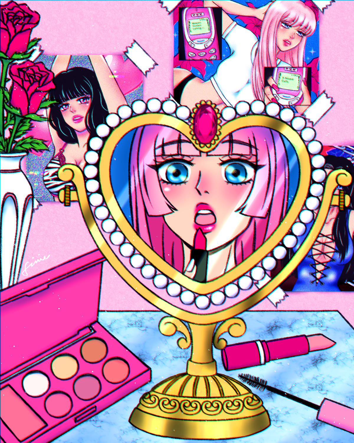 My original art “Date Night” 💄💖 r/AnimeSketch