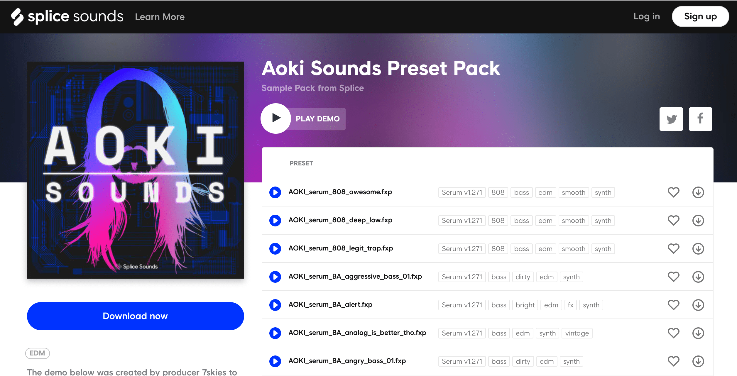 vendo Splice Aoki Sounds, 180 presets en total. r/LatinoSampleKits