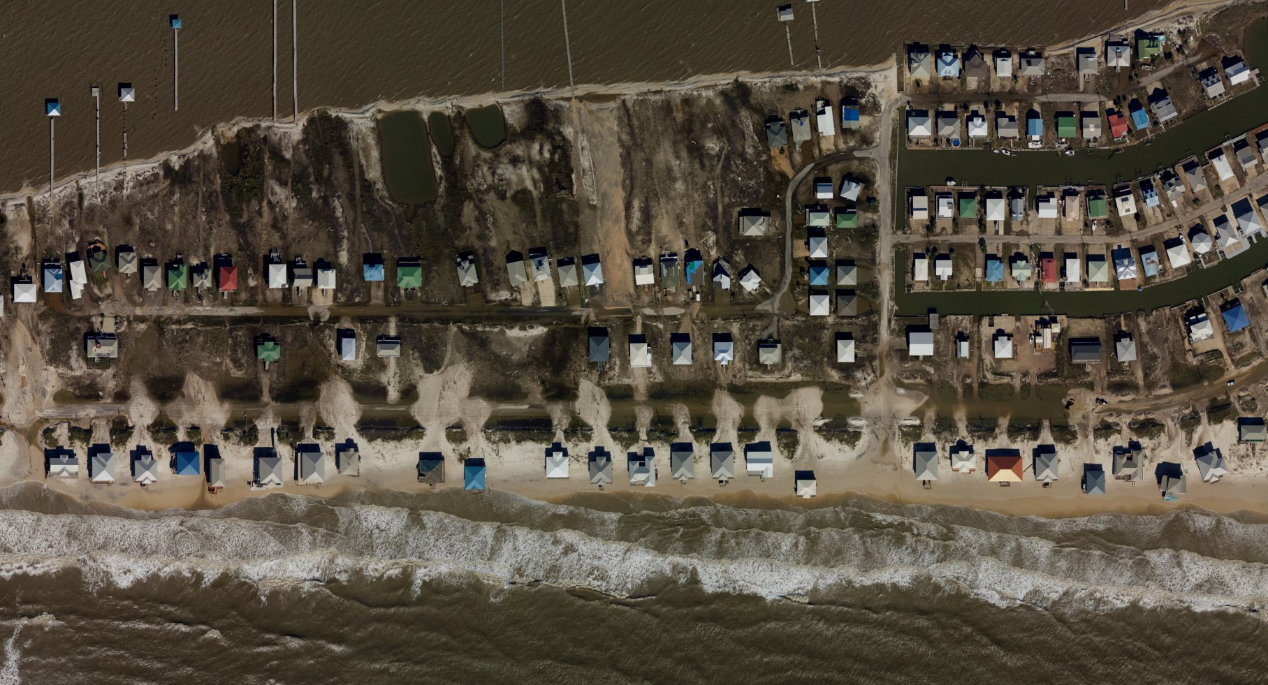 Dauphin Island, Alabama, the morning after Hurricane Zeta. Bienville