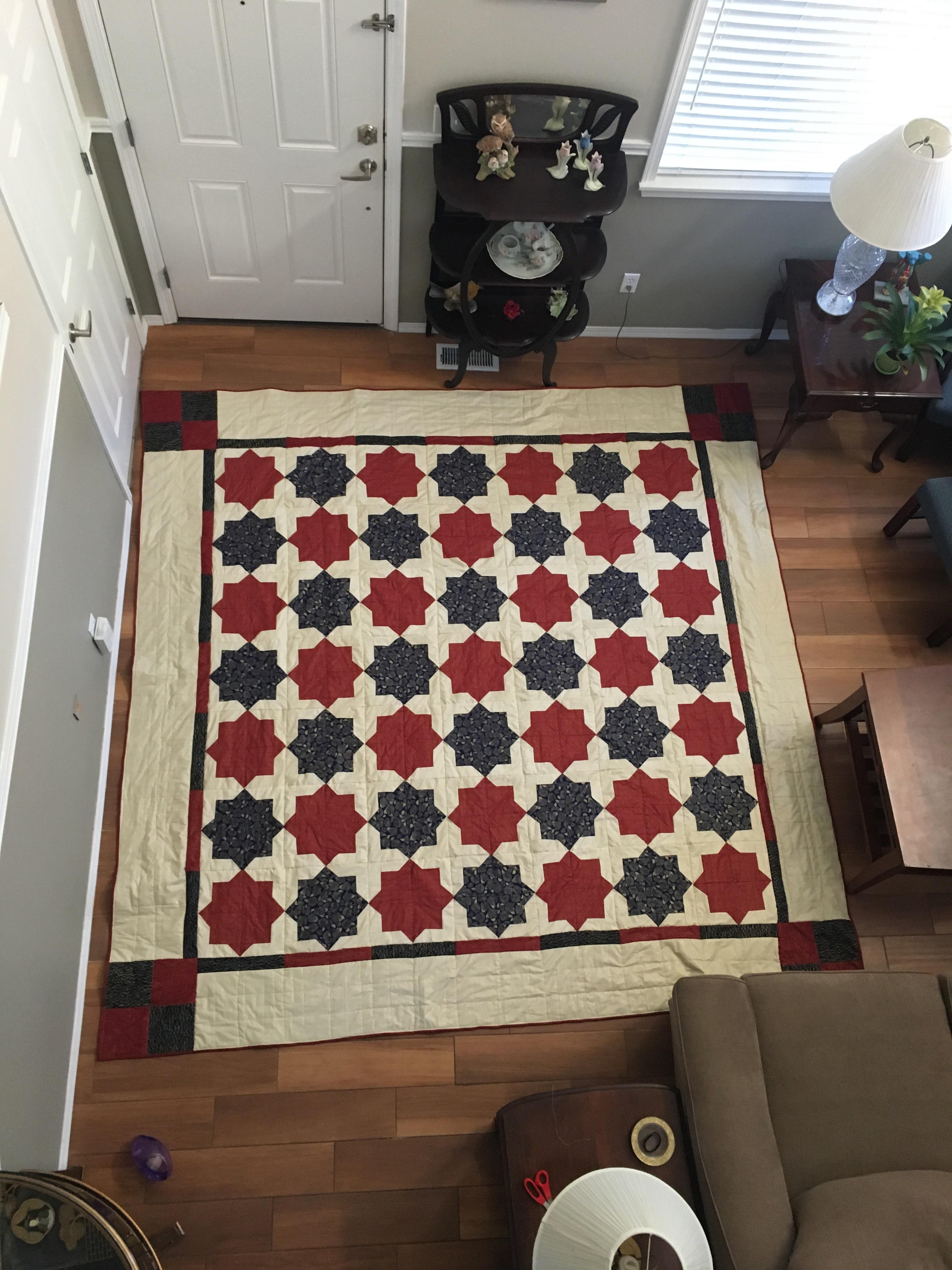 After two years, this massive king sized quilt is finally done!! It’s