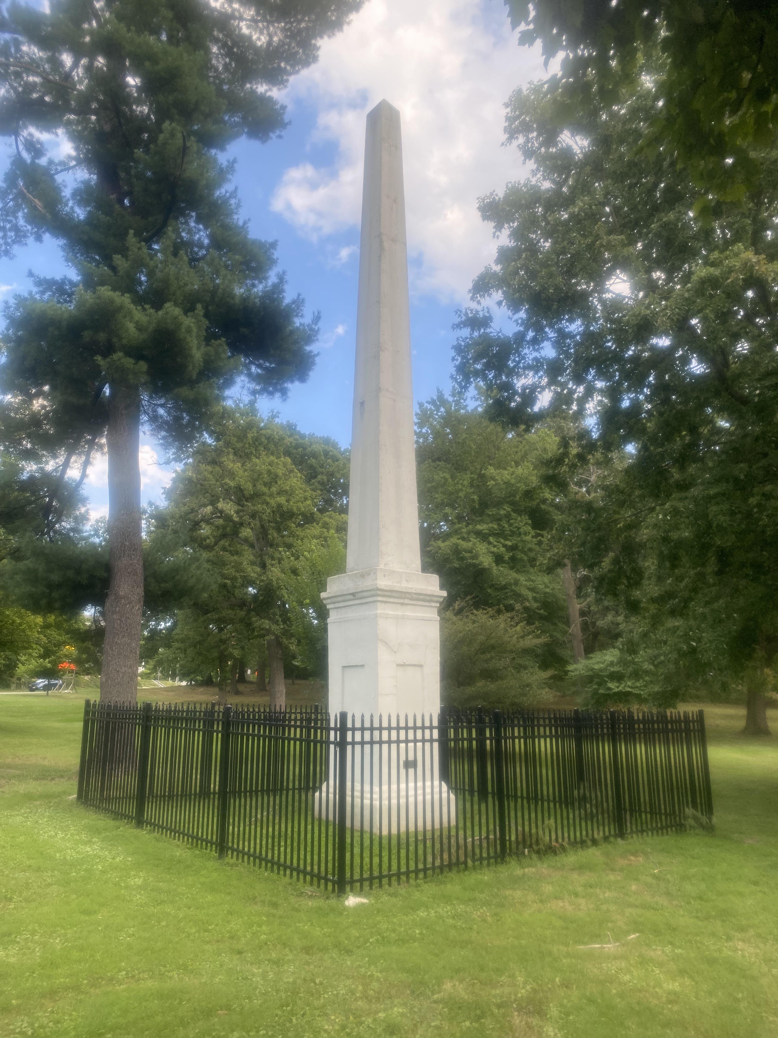 The Columbus Obelisk in Baltimore, Maryland. Erected on October 12
