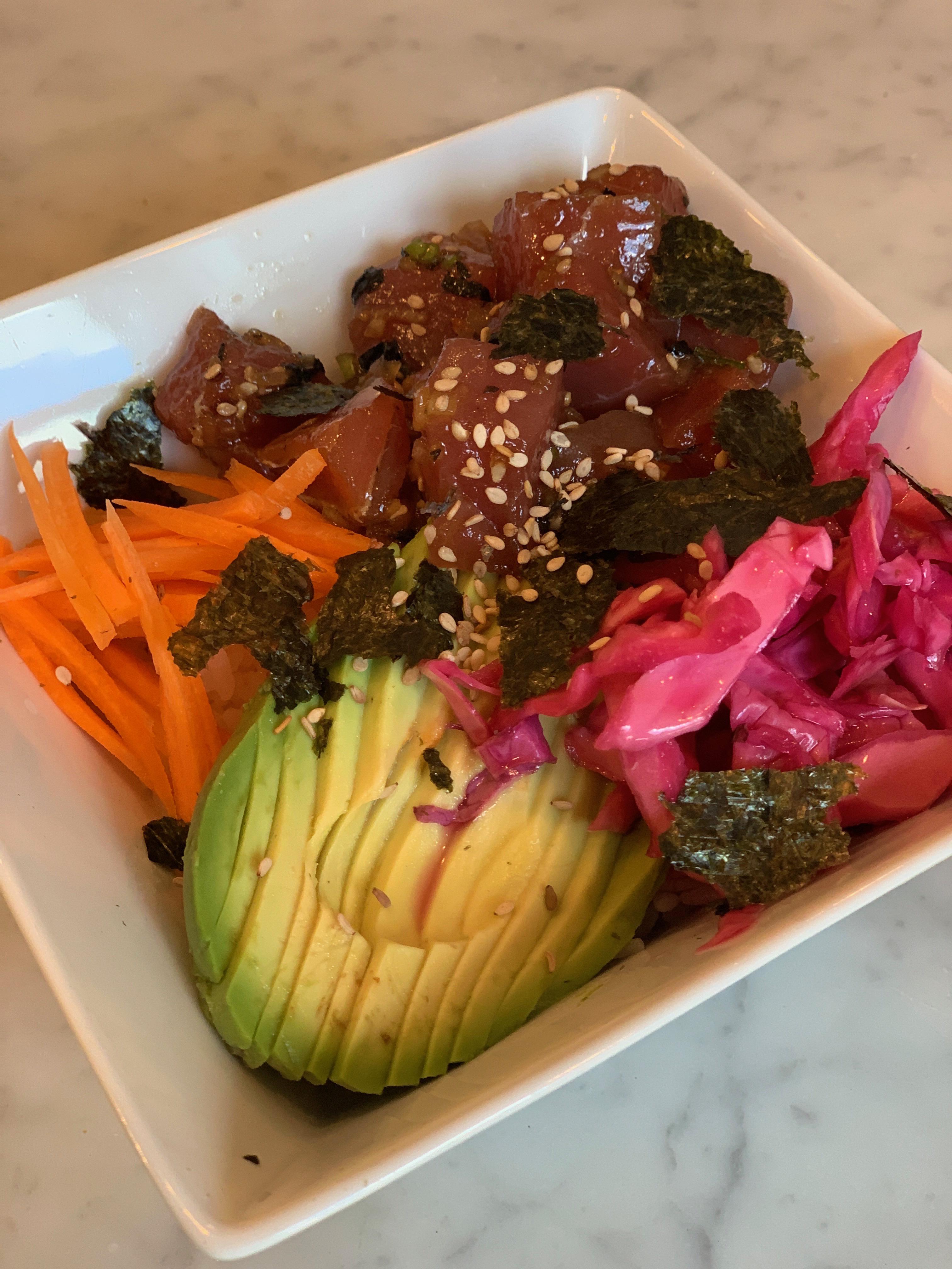 Made Kenji’s Tuna Poke Bowls, perfect on this sunny afternoon r