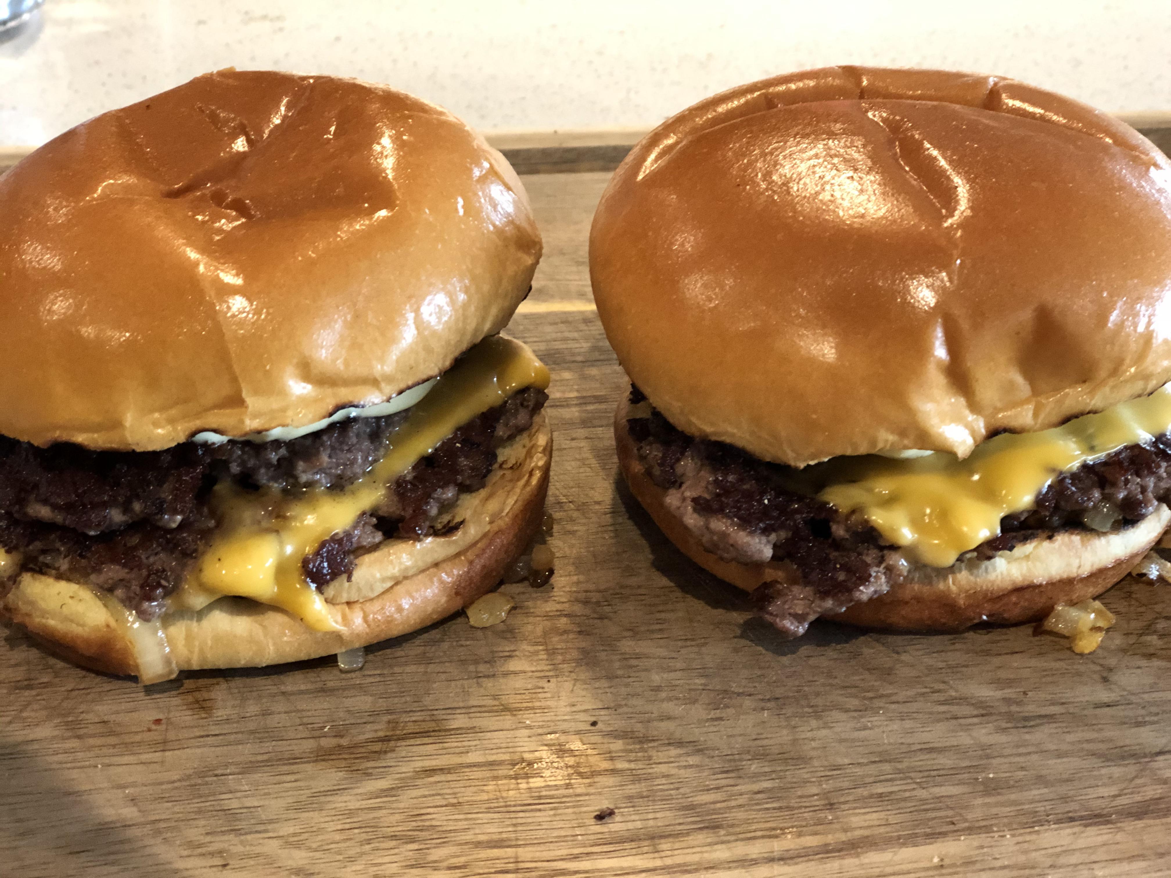 Double smash on brioche, with fried onions and burger sauce. r/burgers