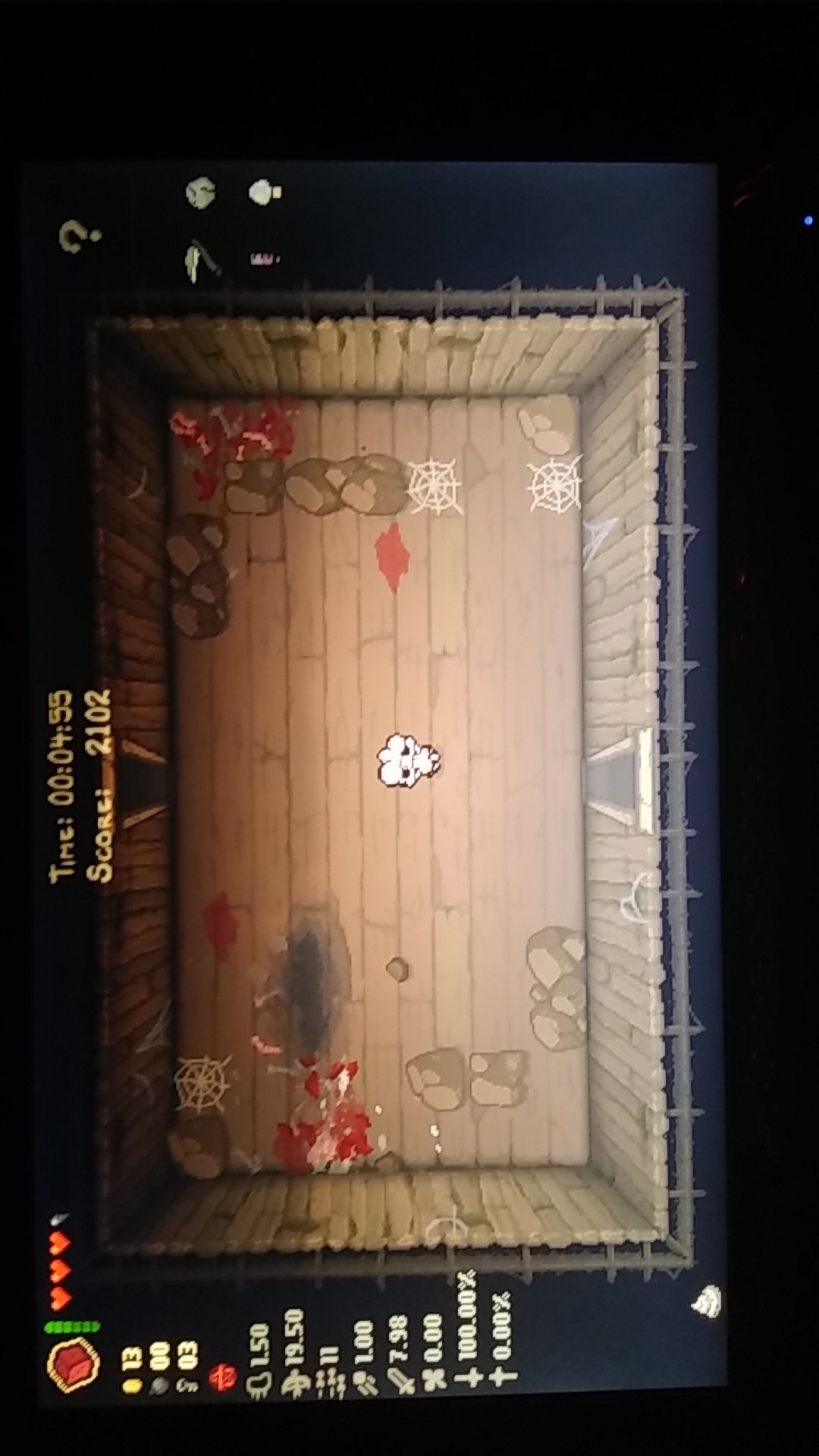 The Binding of Isaac The way a black and half red heart blended
