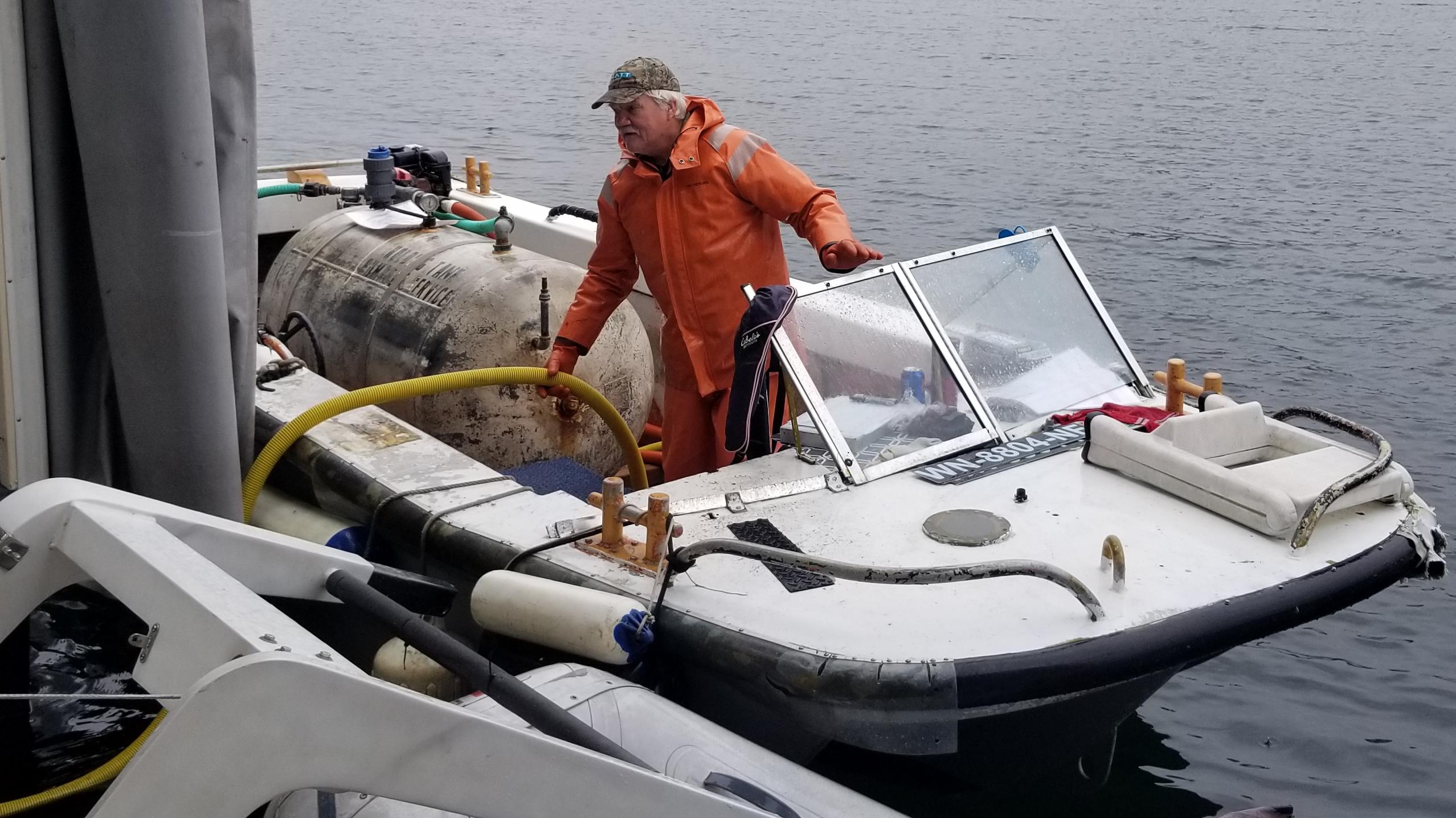 The poop boat. It sucks out a gallon a second. Happiest 48 seconds of