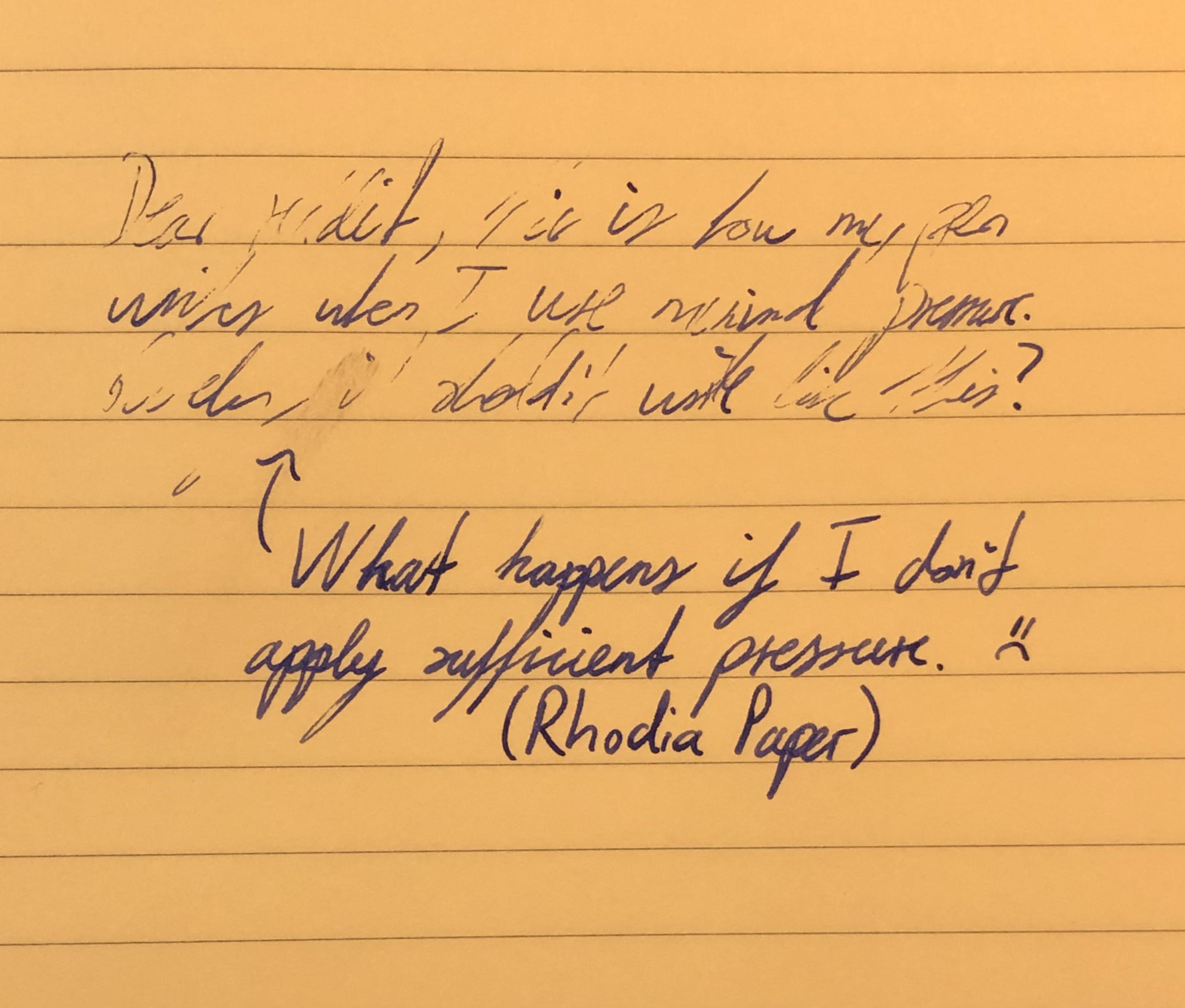 New pen won‘t write without some pressure r/fountainpens