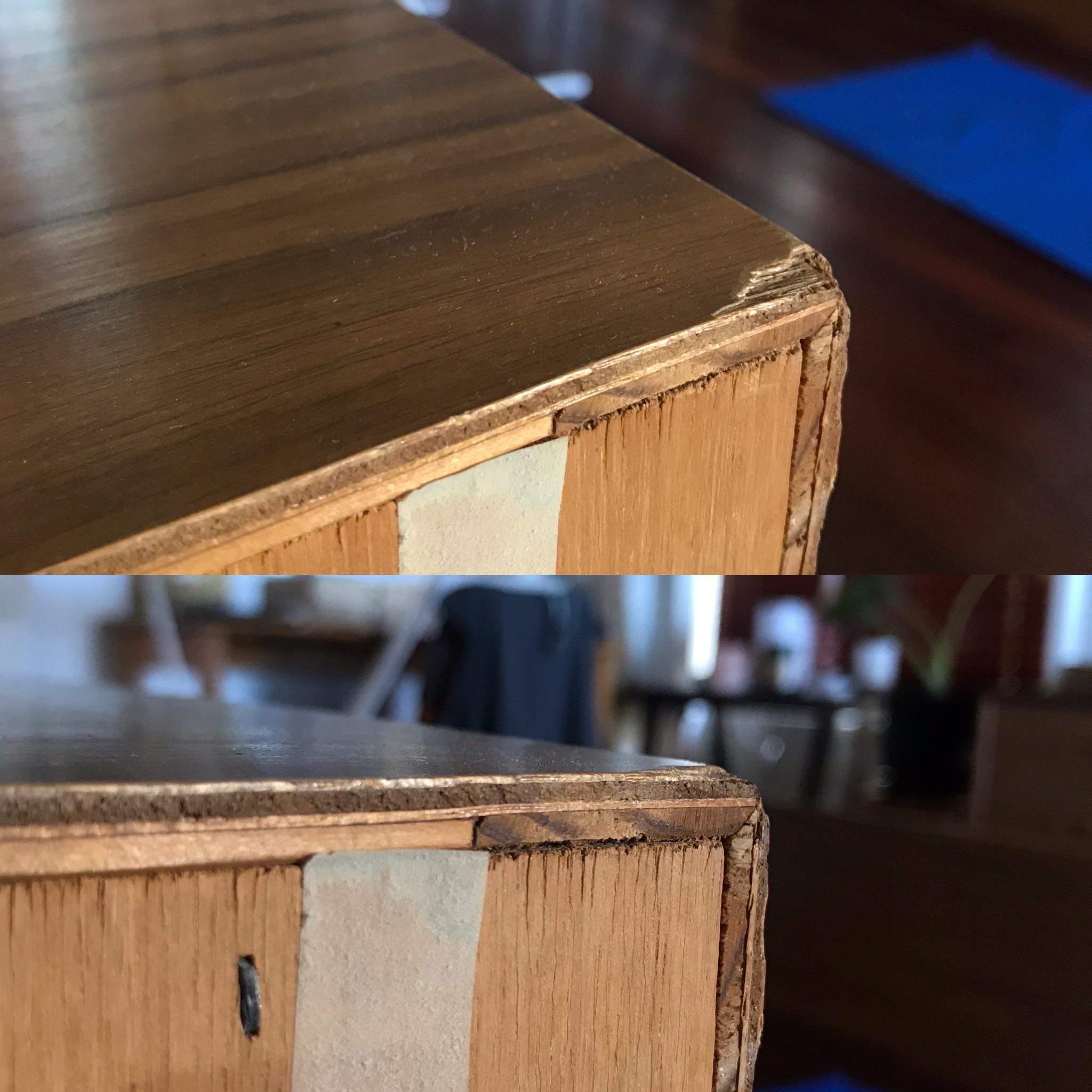 Is this top veneer or laminate? r/woodworking