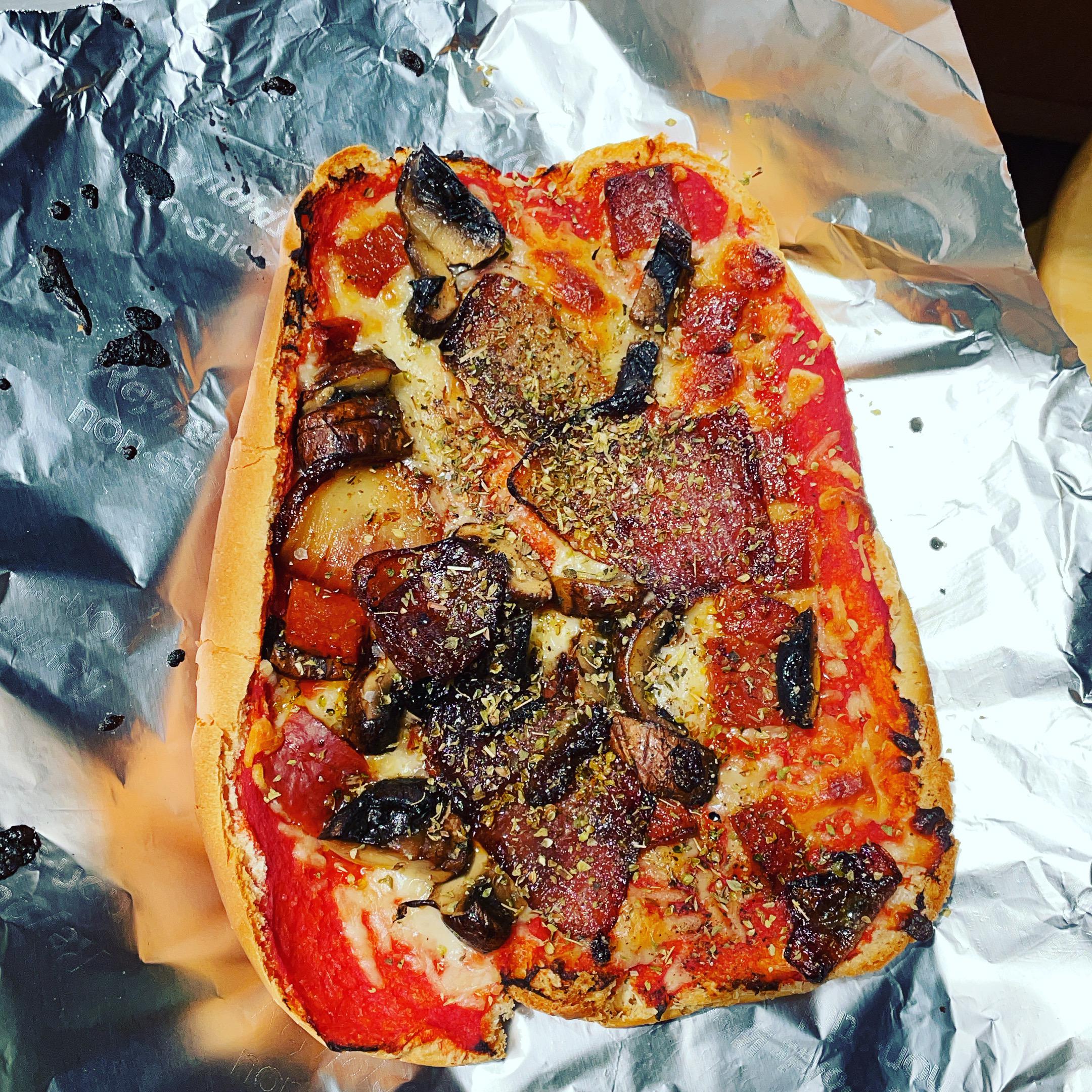 Sub Roll Pizza inspired by Shortstop Deli, Ithaca NY r/Pizza