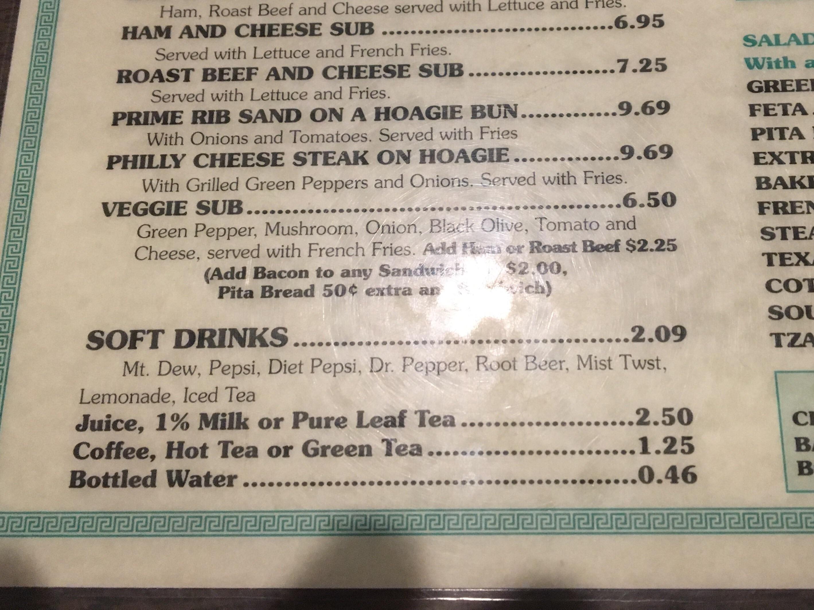 Restaurant charges a reasonable price for bottled water. r