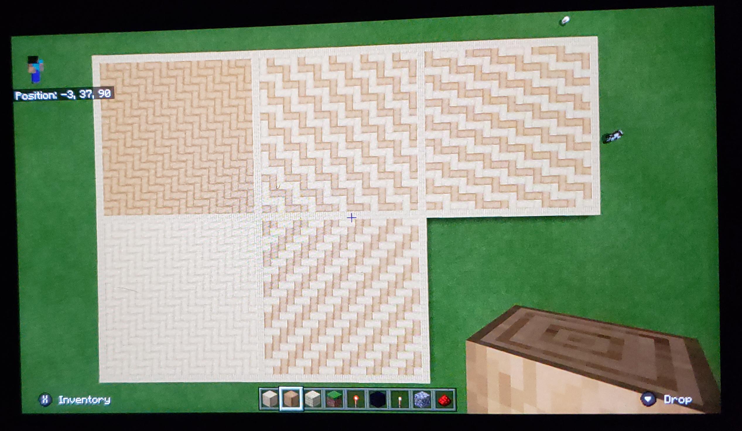 Jardon requested herringbone in minecraft, so here are a few ways to do
