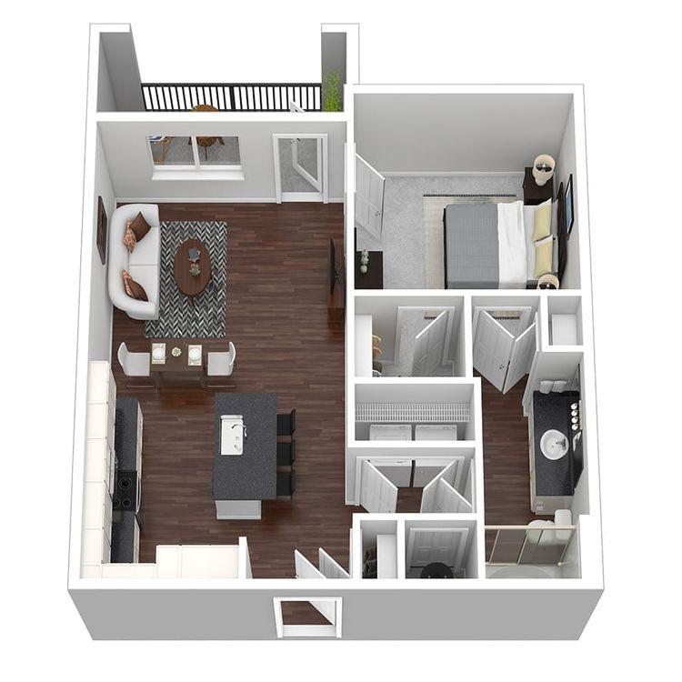 This is my new apartment (731 sq ft). I need to fit a desk/work from