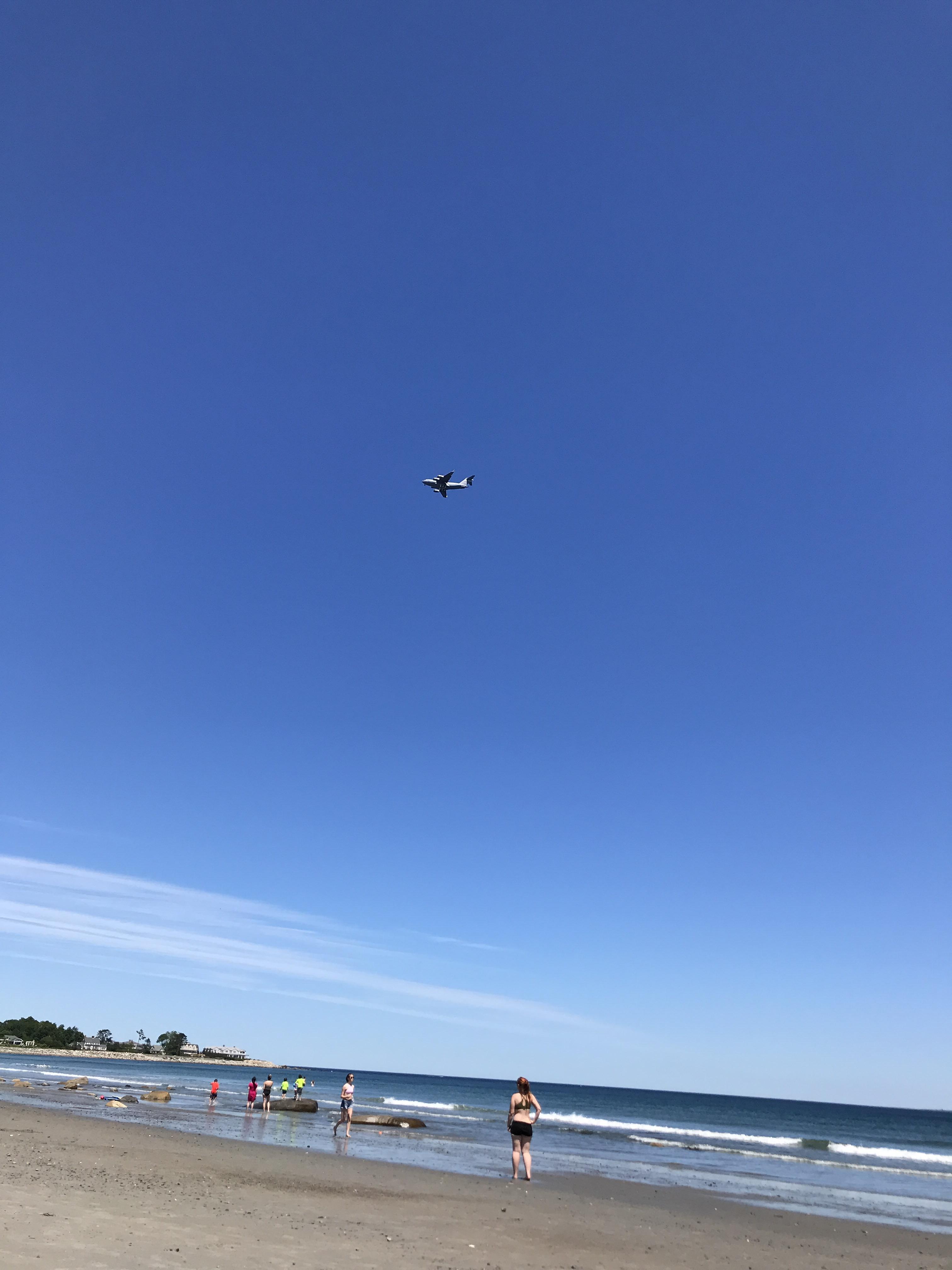 Nice day for spotting. Pease Airport NH r/aviation