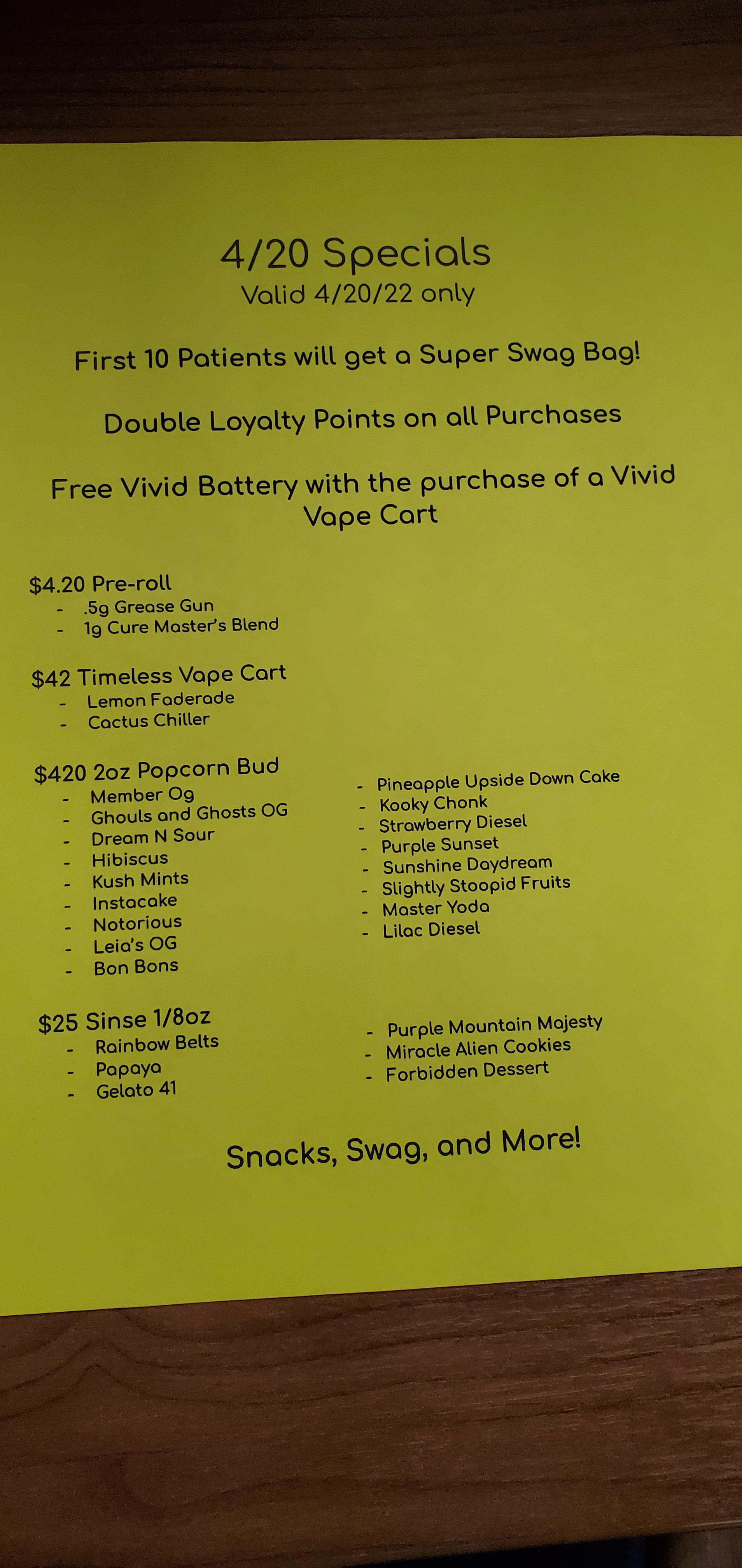 Heya Dispensary in Kirksville 4/20 deals r/MissouriMedical