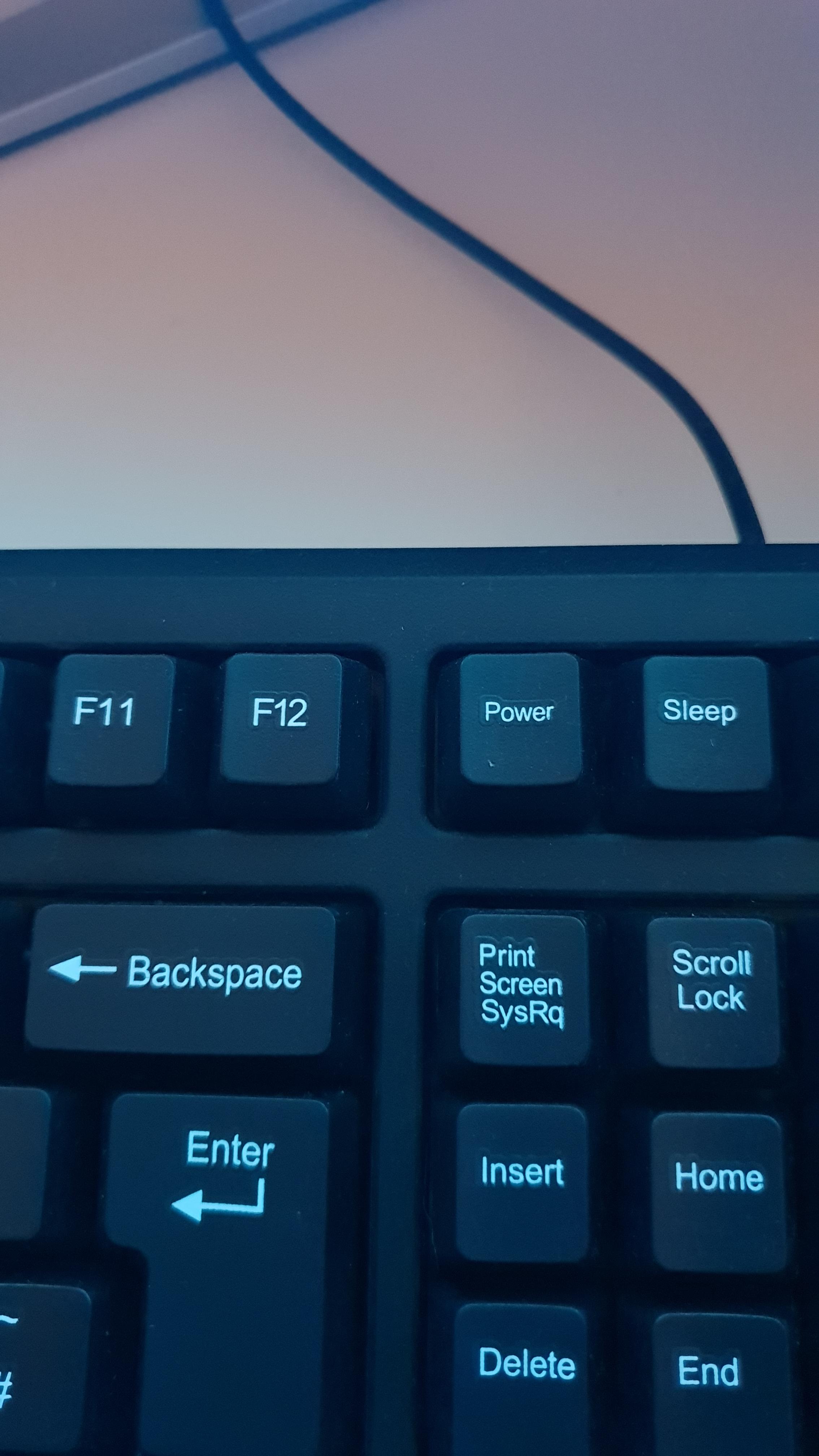 There's a power button on my keyboard that shuts down the computer