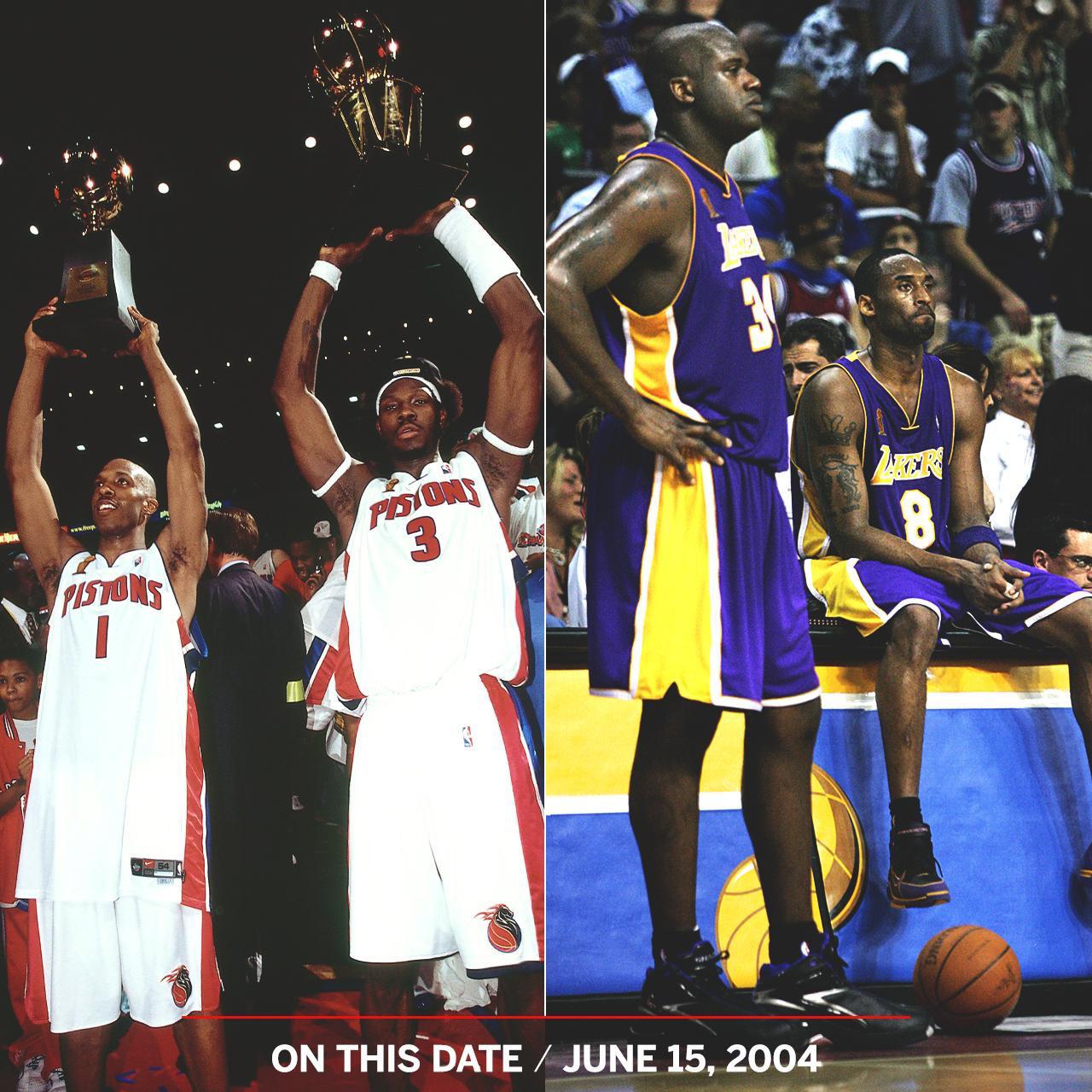 15 years ago today, the Pistons upset the Lakers in five games for their first championship