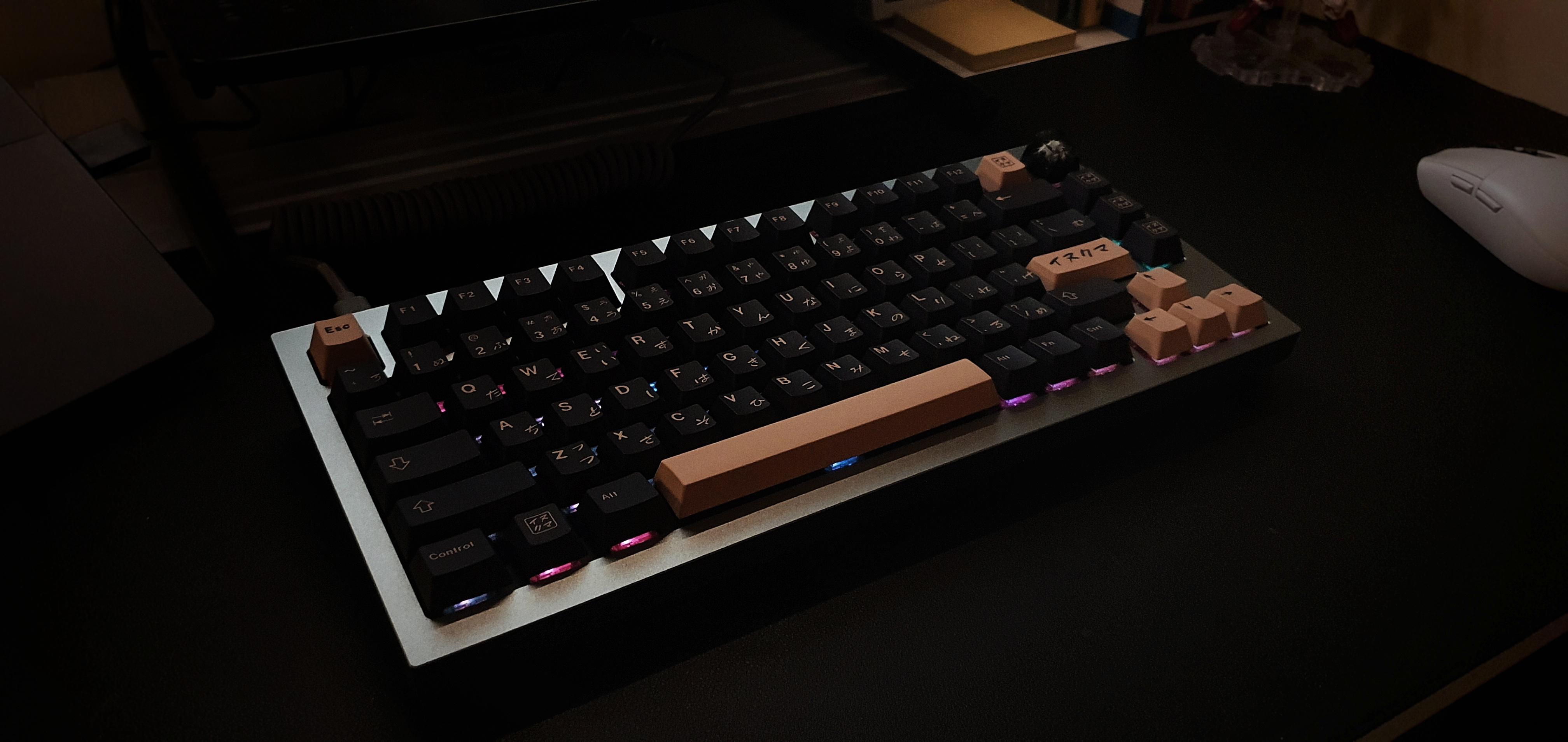 Finally finished my first mech keeb 3 Keychron Q1 with akko rose red