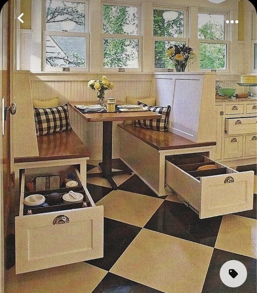 Breakfast Corner Nook With Storage Outlet