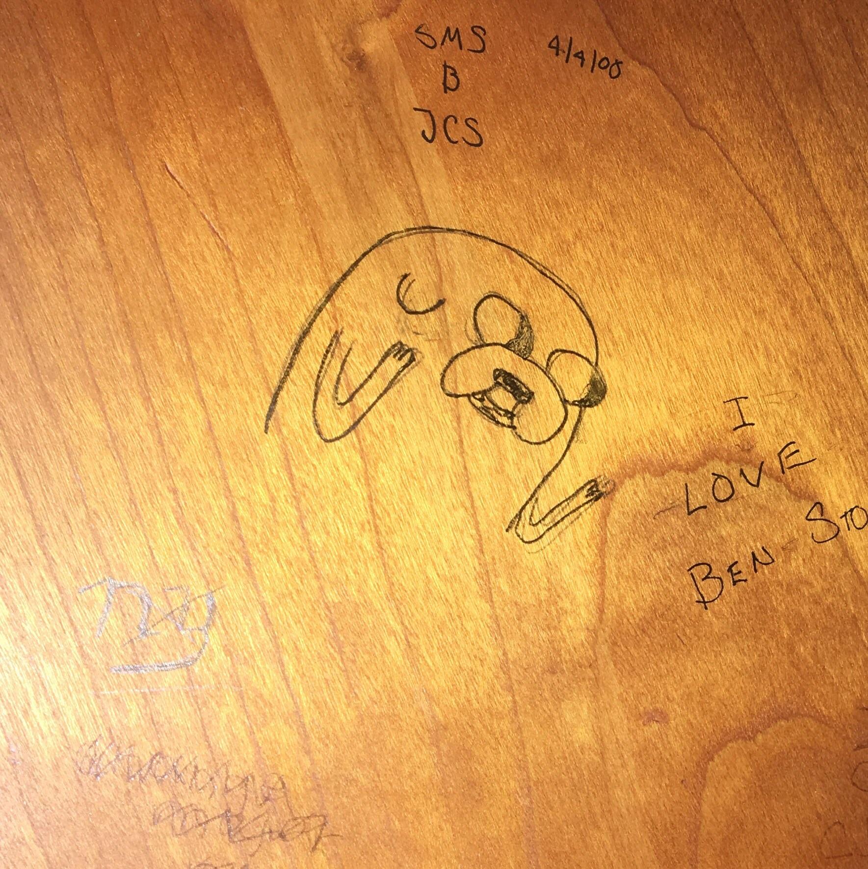 Just looking at graffiti on the desk in my university’s library and found this while doing my
