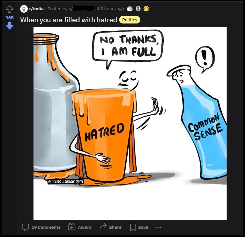 Irony just died a thousand deaths r/DesiMeta