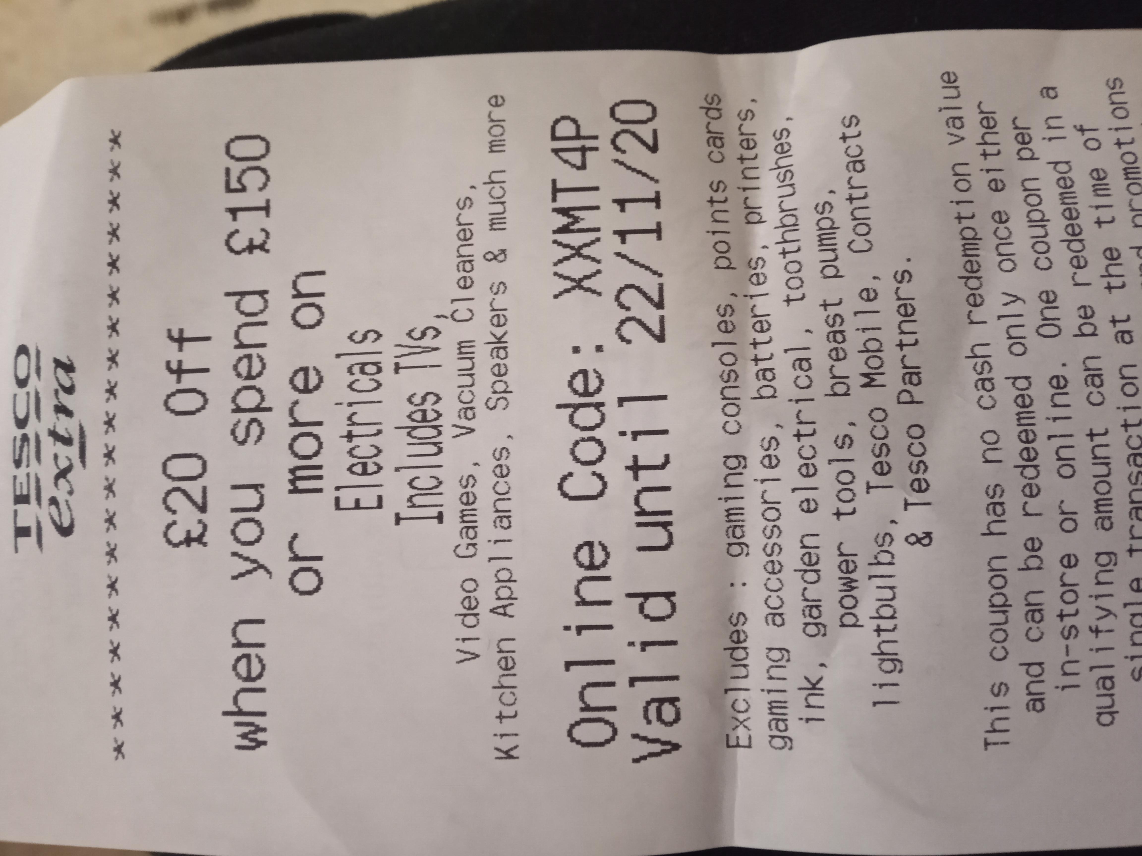 Voucher code if anyone is planning on buying from tesco. r/CasualUK