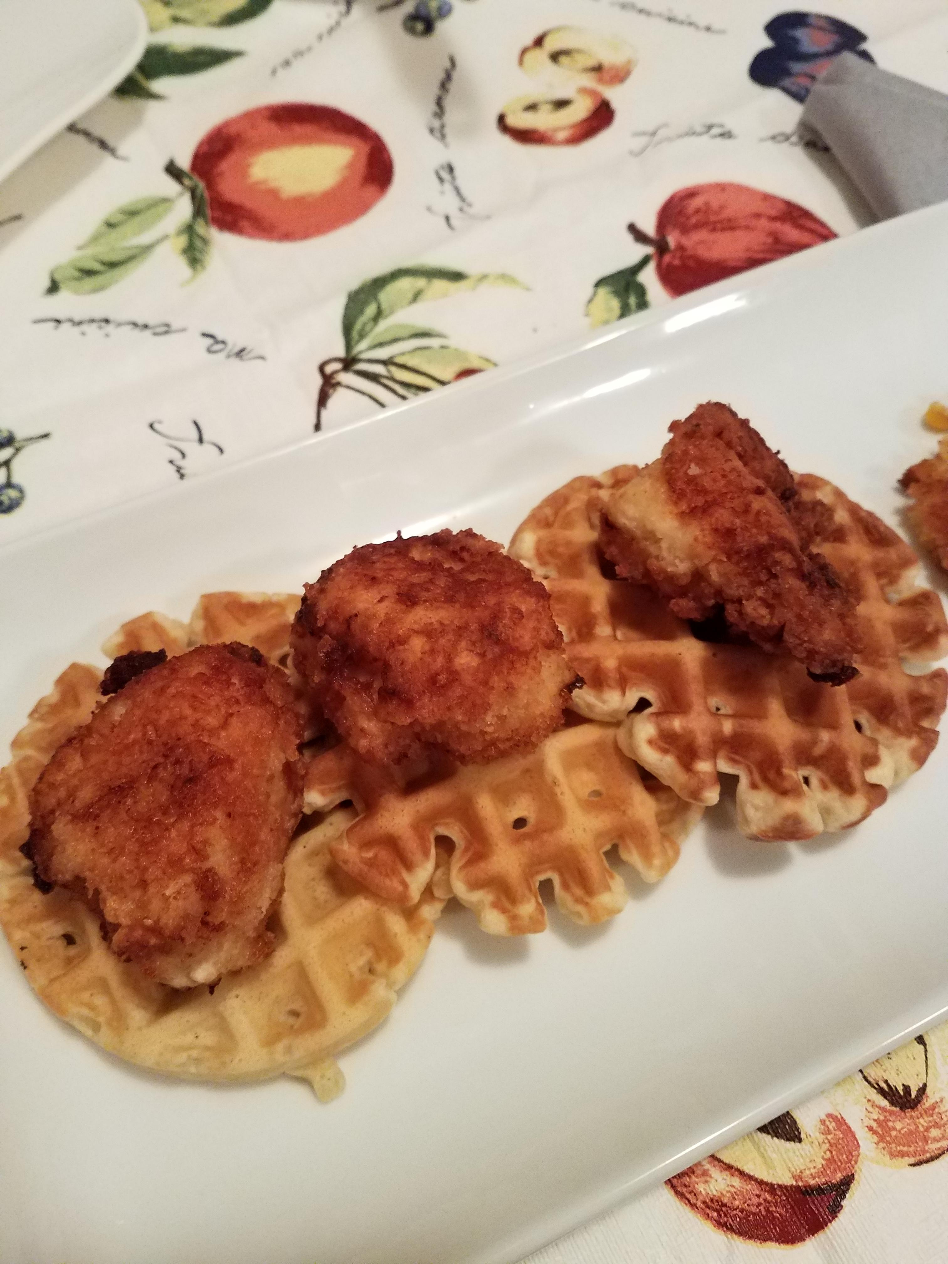 [Homemade] Chicken and Waffles. r/food
