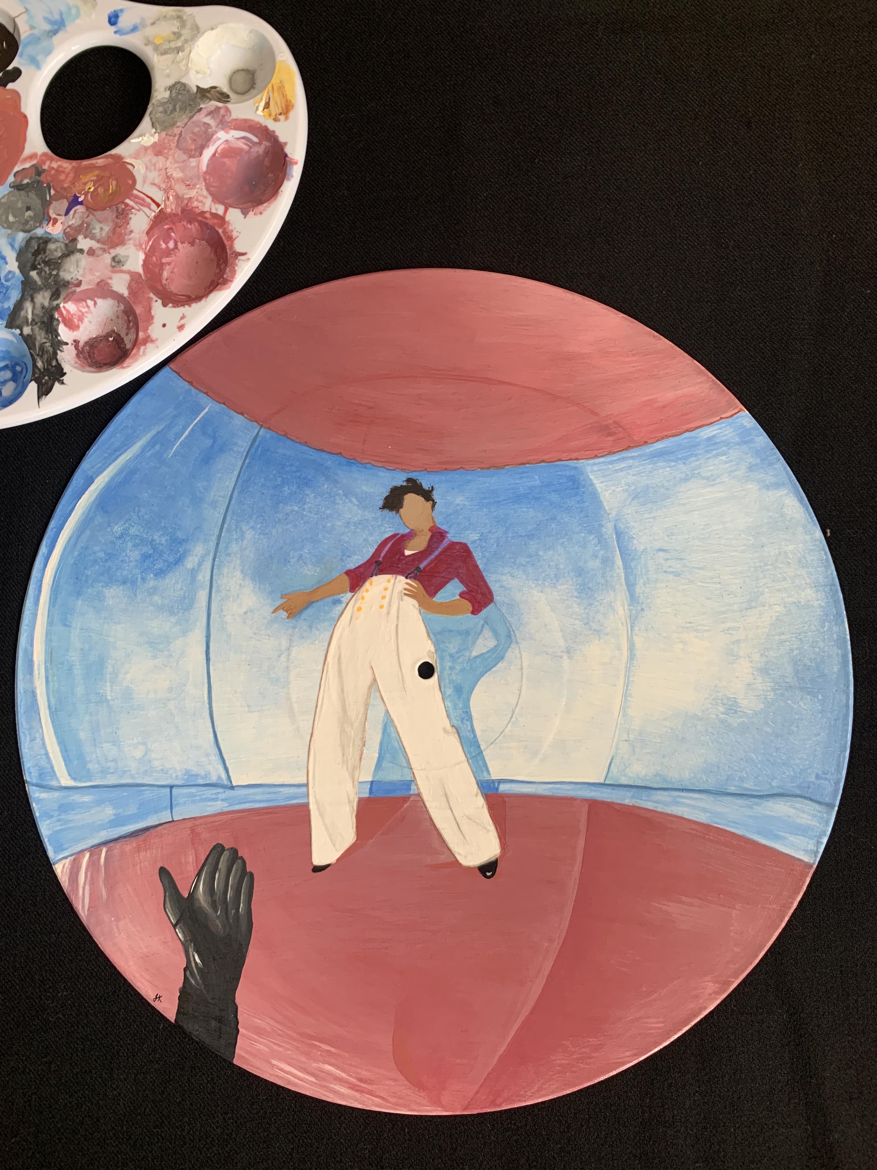 I painted the Fine Line album cover on an old vinyl! r/harrystyles