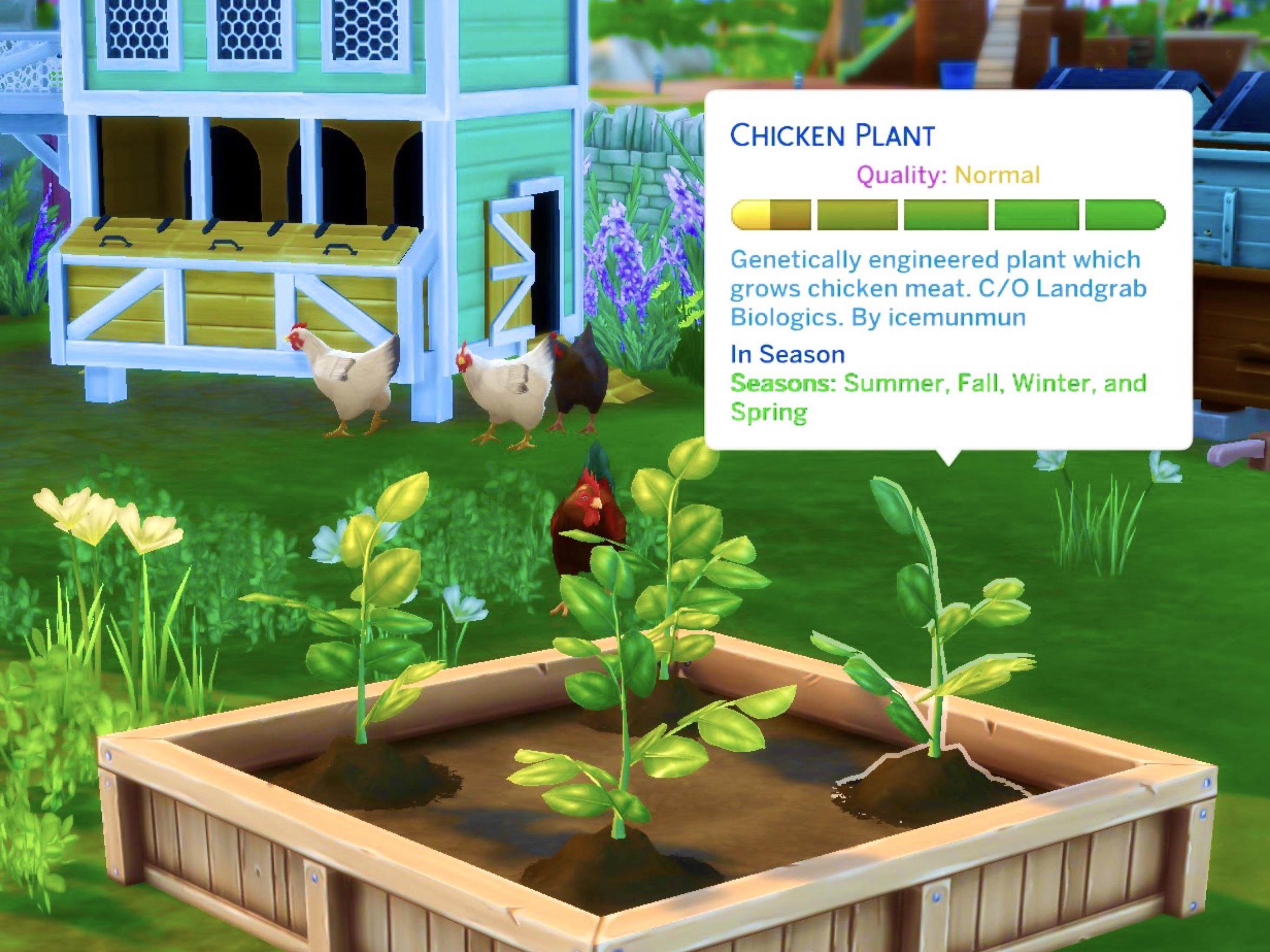 Life’s easy when you can plant chickens🐓🌱🌝 Sims4