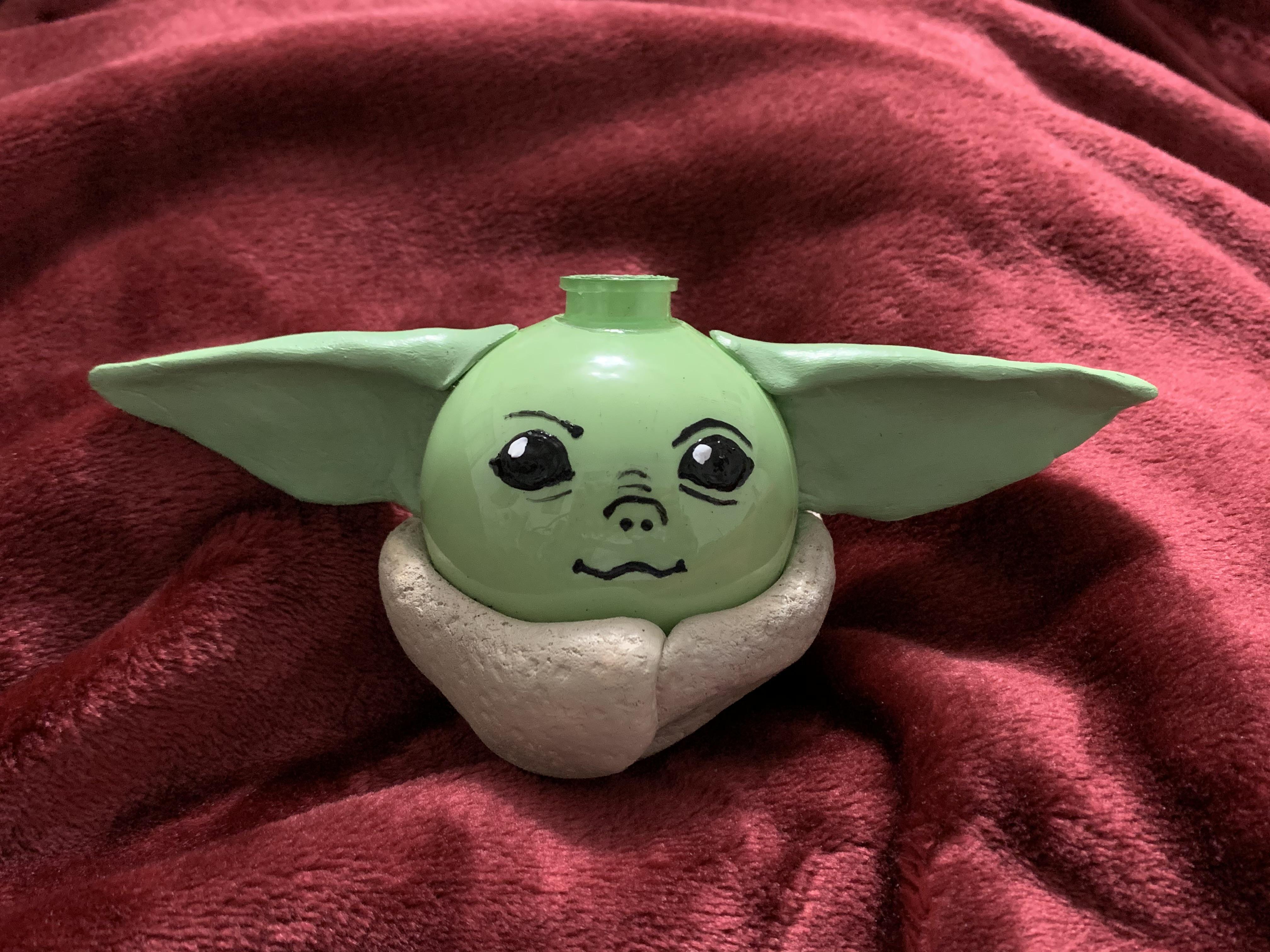 Baby Yoda ornament my friend made r/pics