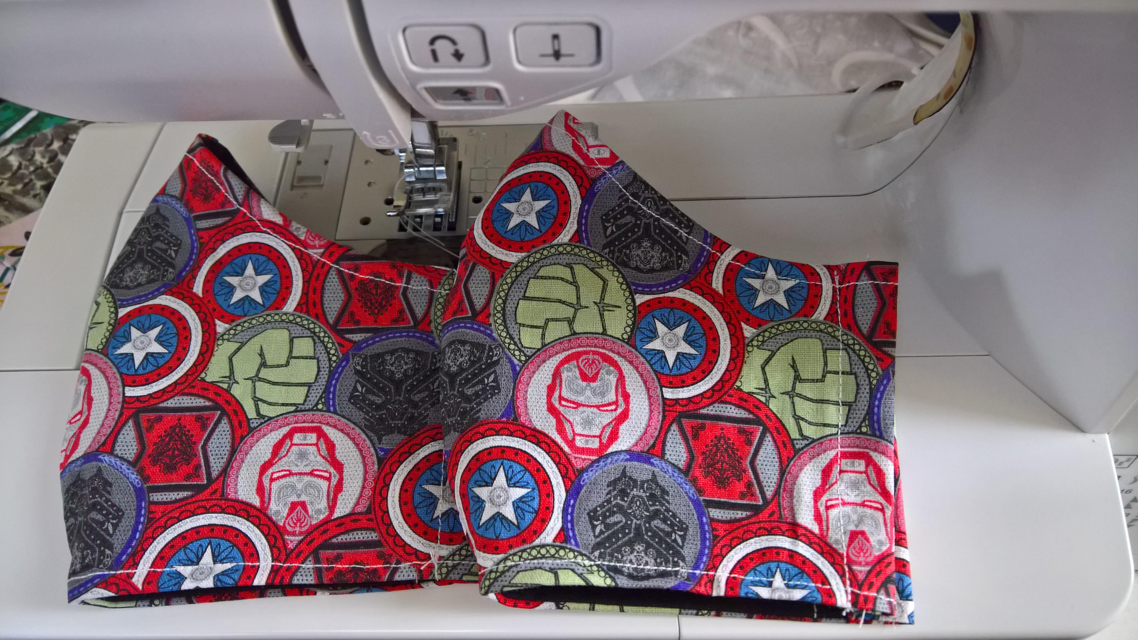 Thanks to whoever sent this awesome Marvel fabric! Love it! r