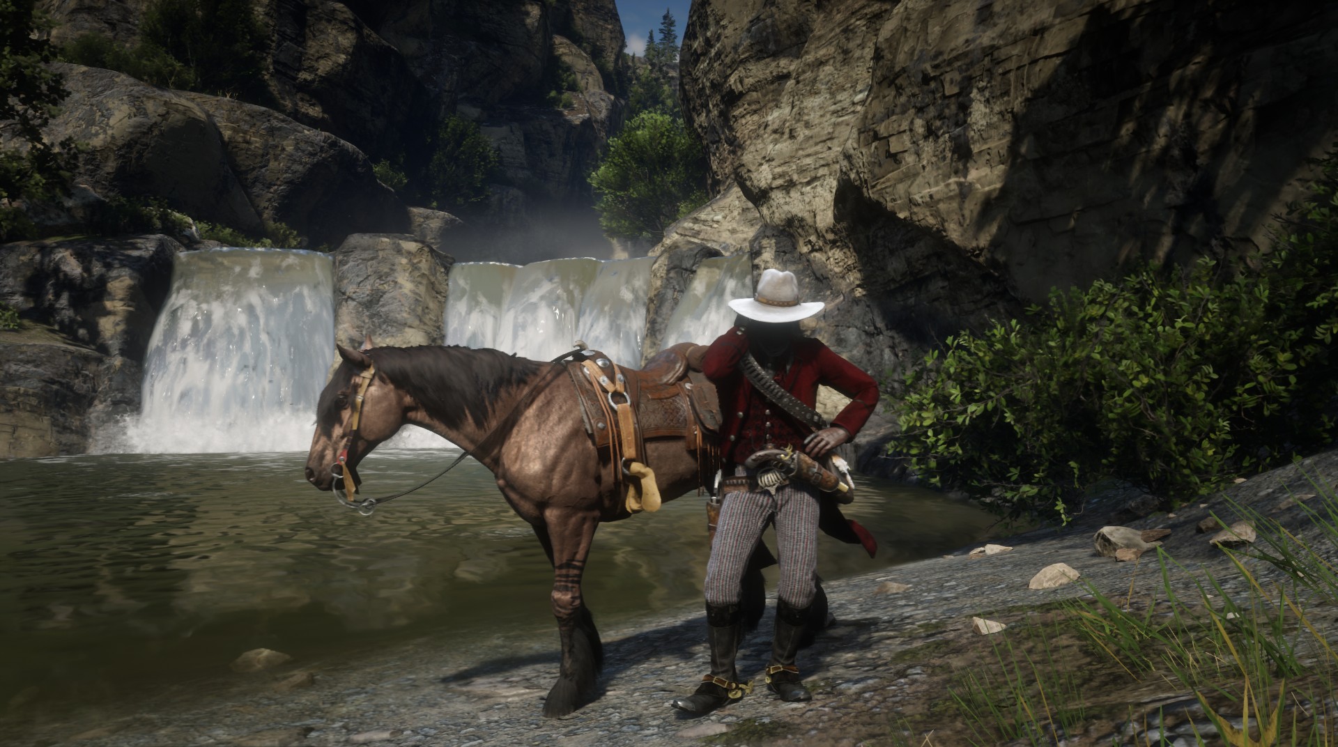 Legend of the East outfit + unique tiger striped Mustang r